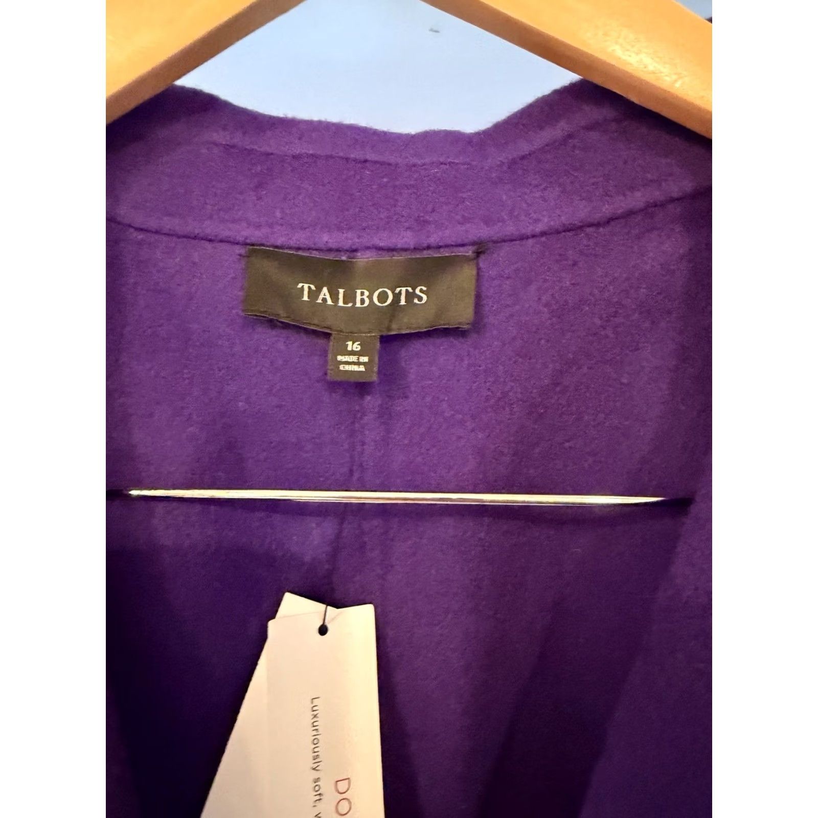 Talbots Talbots WOOL BLEND CROPPED JACKET BLAZER Purple 16 NWT DOUBLE FACE Size XXL / US 16-18 / IT 52-54 - 3 Thumbnail