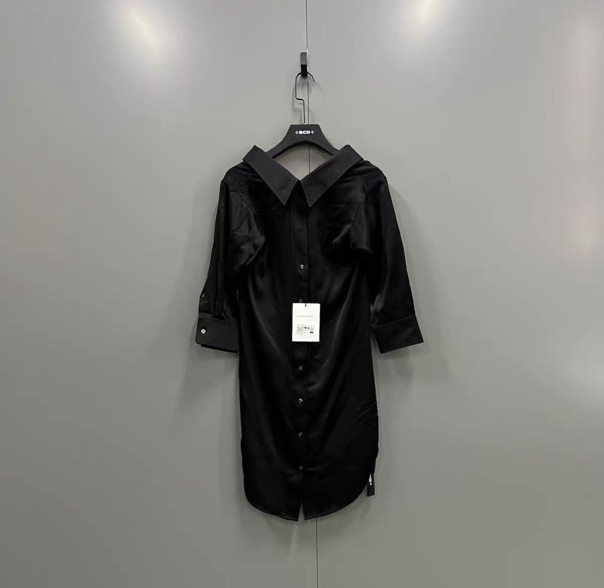 Alexander Wang Alexander Wang Black Lapel Off-the-Shoulder Dress J41 Size S / US 4 / IT 40 - 1 Thumbnail