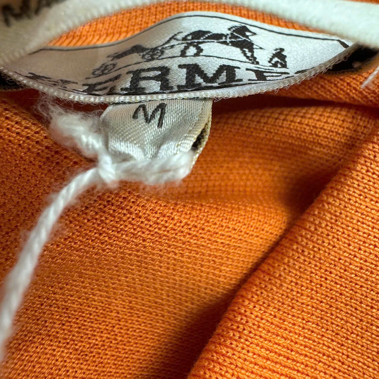 Hermes HERMES H embroidered buttoned polo shirt Orange Size US M / EU 48-50 / 2 - 4 Thumbnail