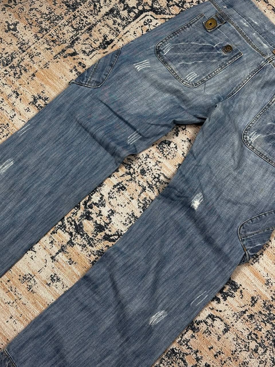 Japanese Brand Flare Cargo Avant Garde Vintage Grunge Opium Jeans Size US 34 / EU 50 - 15 Thumbnail