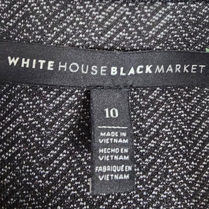 White House Black Market White House Black Market Womens Herringbone Blazer 10 Career Size L / US 10 / IT 46 - 6 Thumbnail