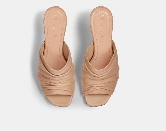 Dior o1w1db11024 D-Fame Heeled Sandals in Nude Size US 6 / IT 36 - 4 Thumbnail