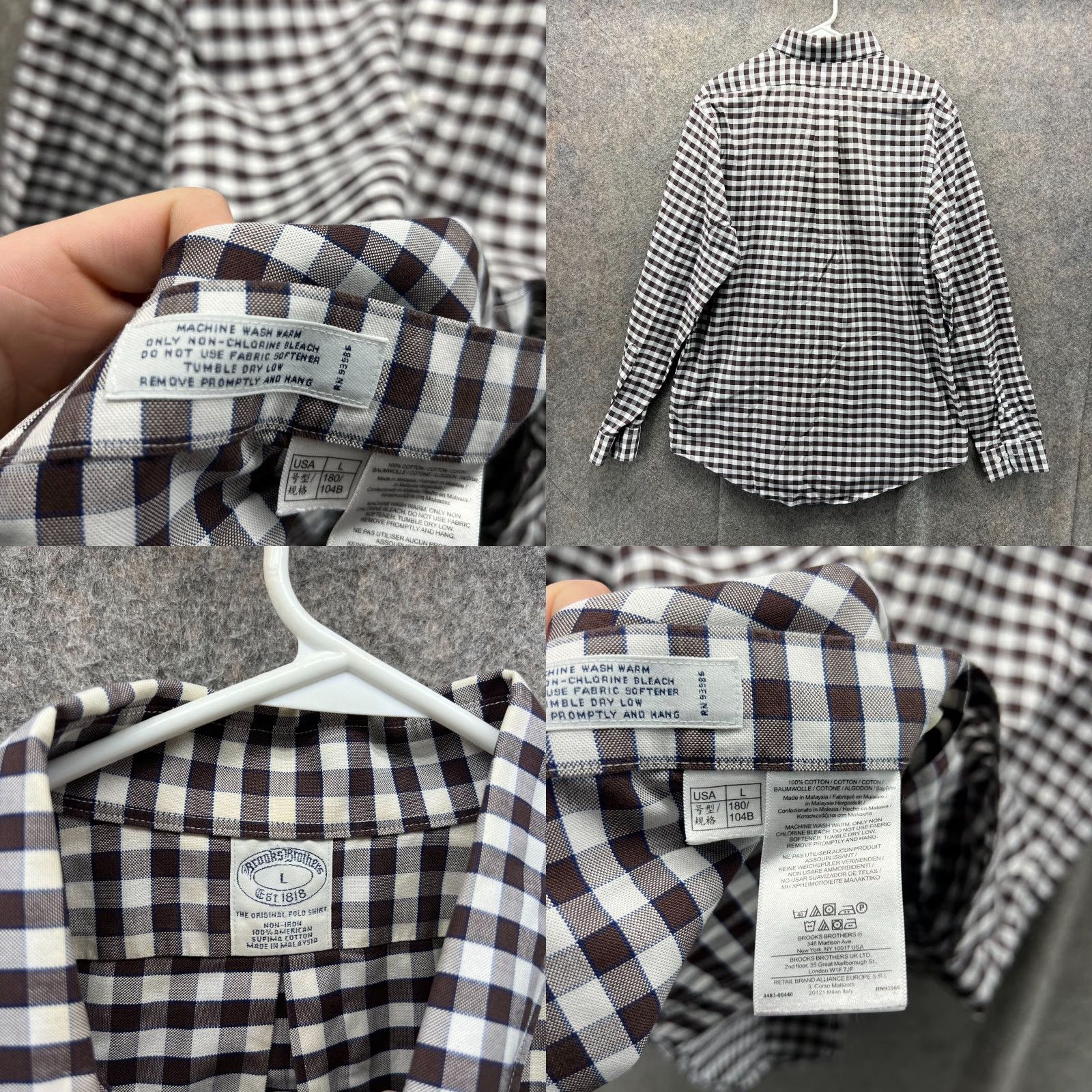 Brooks Brothers VINTAGE Brooks Brothers 1818 Shirt Mens Large Brown White Button-Down Gingham Preppy Shirt Mens Large Brown White Button-Down Gingham Preppy Size US L / EU 52-54 / 3 - 8 Thumbnail
