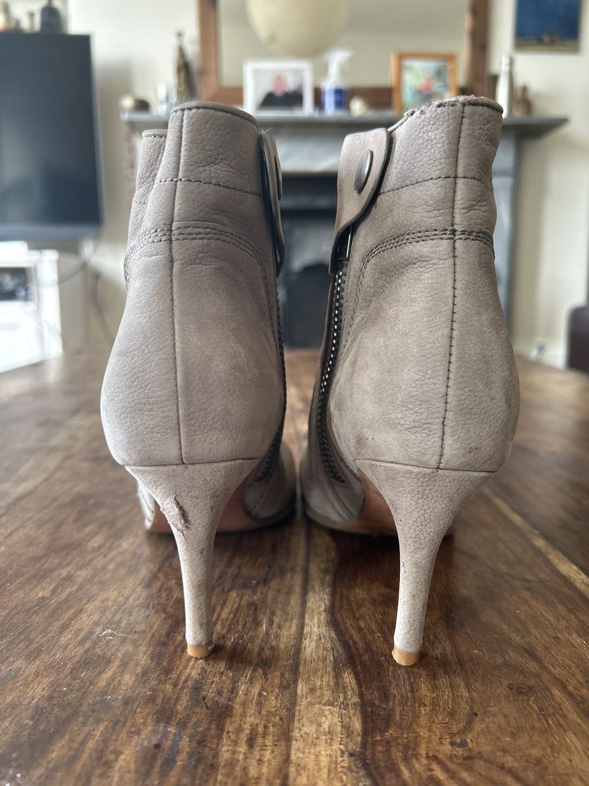 Rick Owens FW2010 Rick Owens ‘Gleam’ High Heel Leather Ankle Boots Size US 5.5 / IT 35.5 - 4 Thumbnail