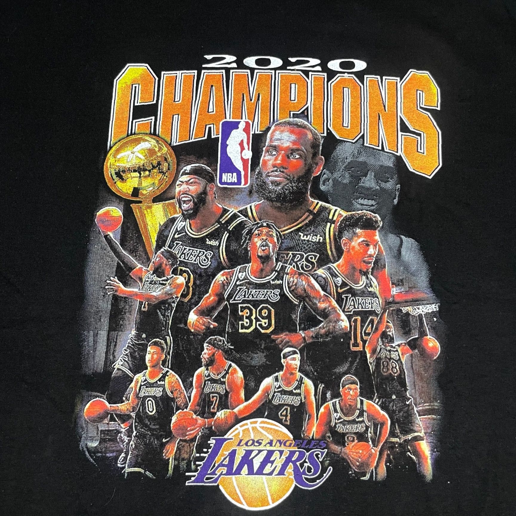 NBA Lakers Championship Tshirt Adult XL Black Lebron AD 2020 NBA Finals Champions Tshirt** Size US XL / EU 56 / 4 - 3 Thumbnail
