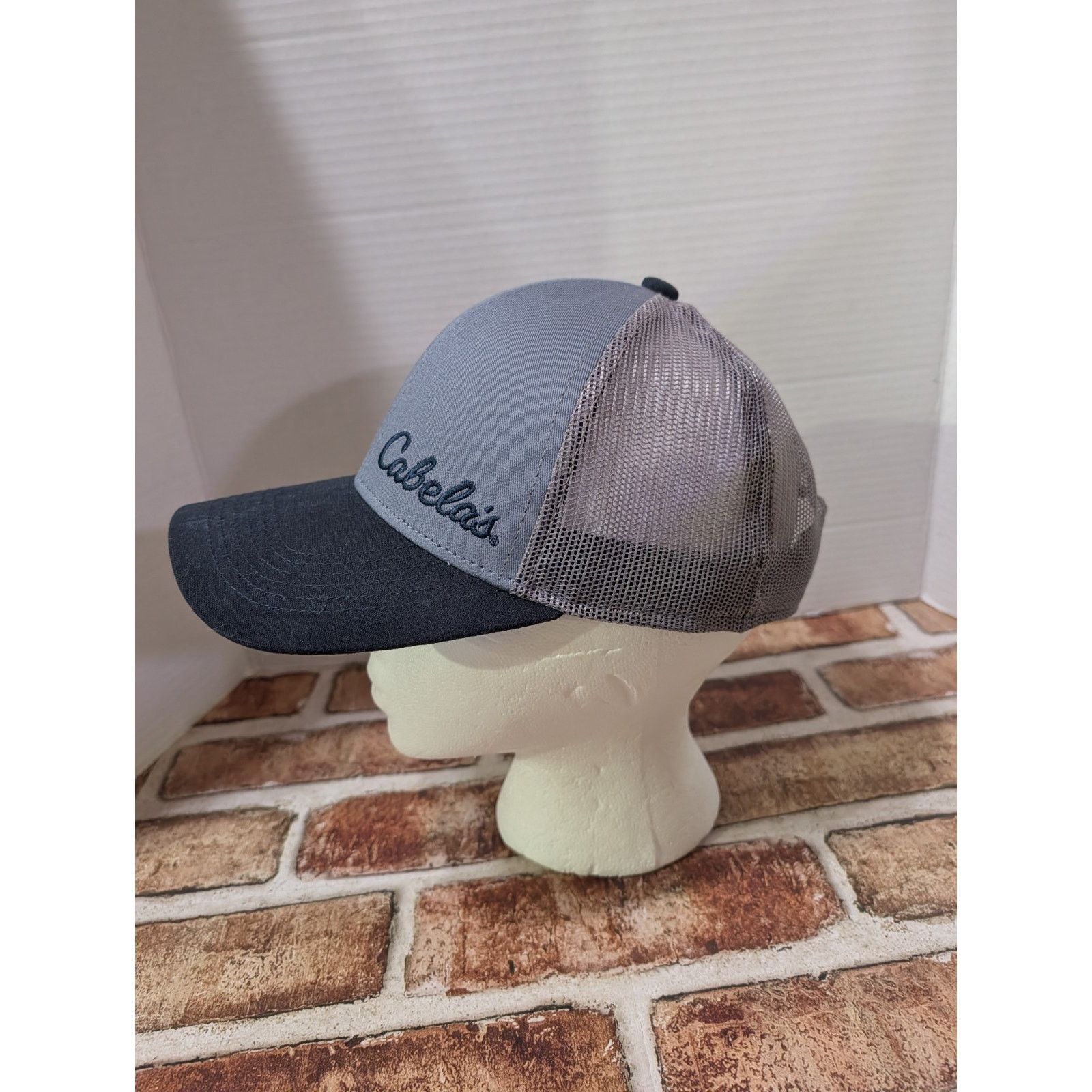 Cabelas Cabela's Ball Cap Hat OSFM Gray Adjustable Mesh Back Snap Size ONE SIZE - 2 Thumbnail