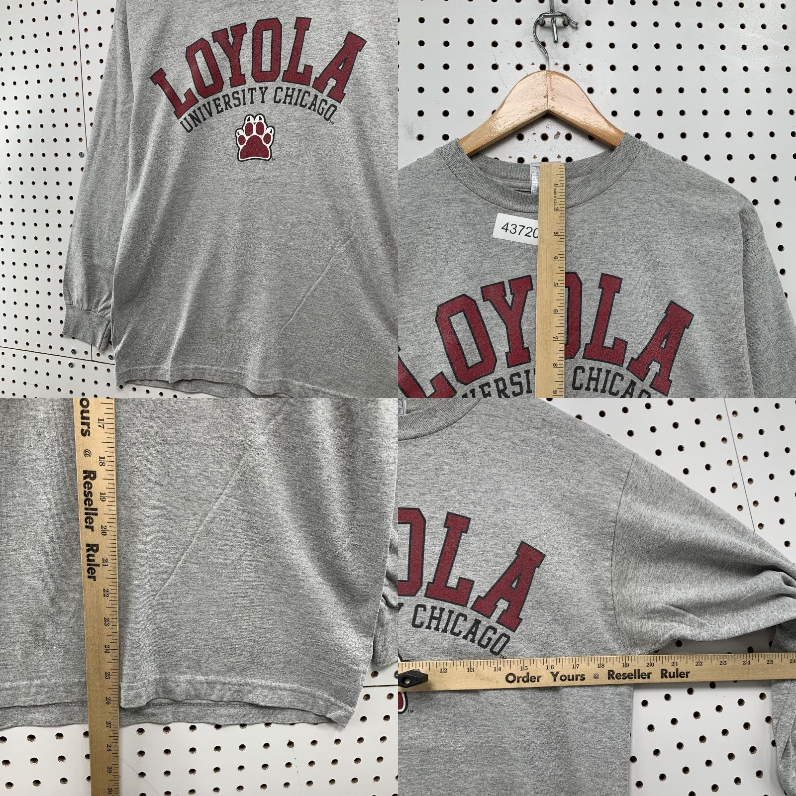 Vintage Loyola University Chicago Shirt Mens Medium Gray Long Sleeve M Shirt Mens Gray Loyola University Chicago M Size US M / EU 48-50 / 2 - 8 Thumbnail