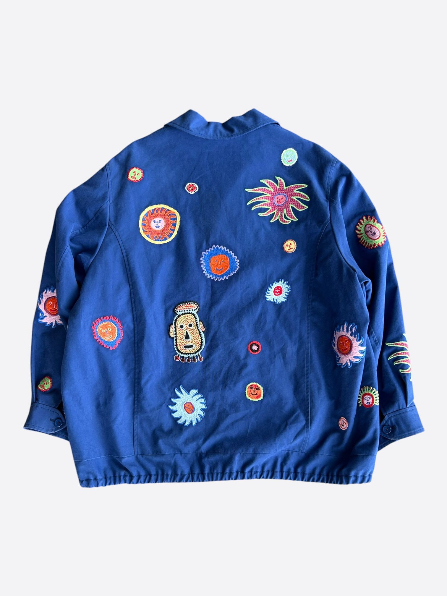 Louis Vuitton Louis Vuitton Yayoi Kusama Blue & Multicolor Faces Jacket Size US XXL / EU 58 / 5 - 2 Thumbnail