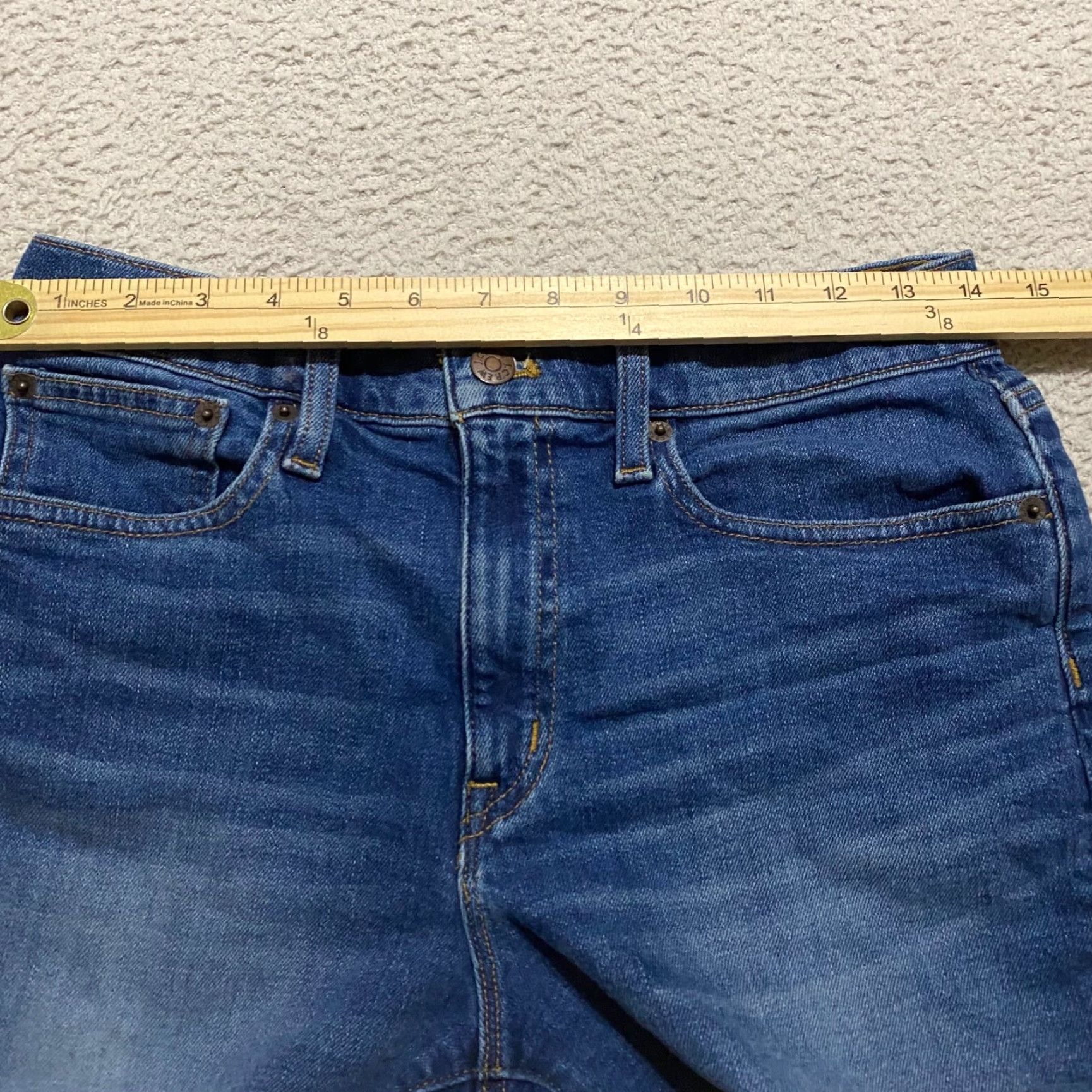 J.Crew J.CREW Womens Shorts Jean Blue Denim Dark Wash High Rise Cut Off Inseam 3.5" 27 Size 27" / US 4 / IT 40 - 5 Thumbnail