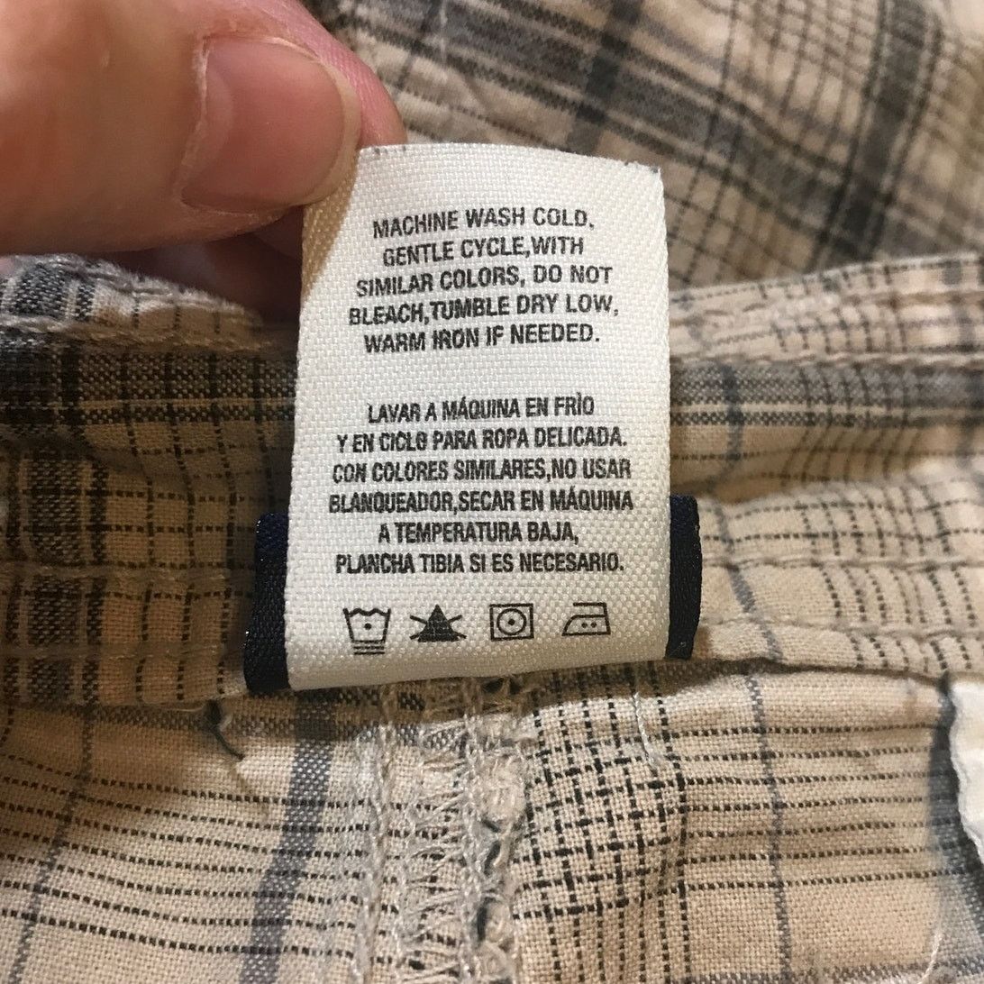 Basic Editions Basic Editions Tan Plaid Cotton Cargo Shorts Men 40 Size US 40 / EU 56 - 5 Thumbnail