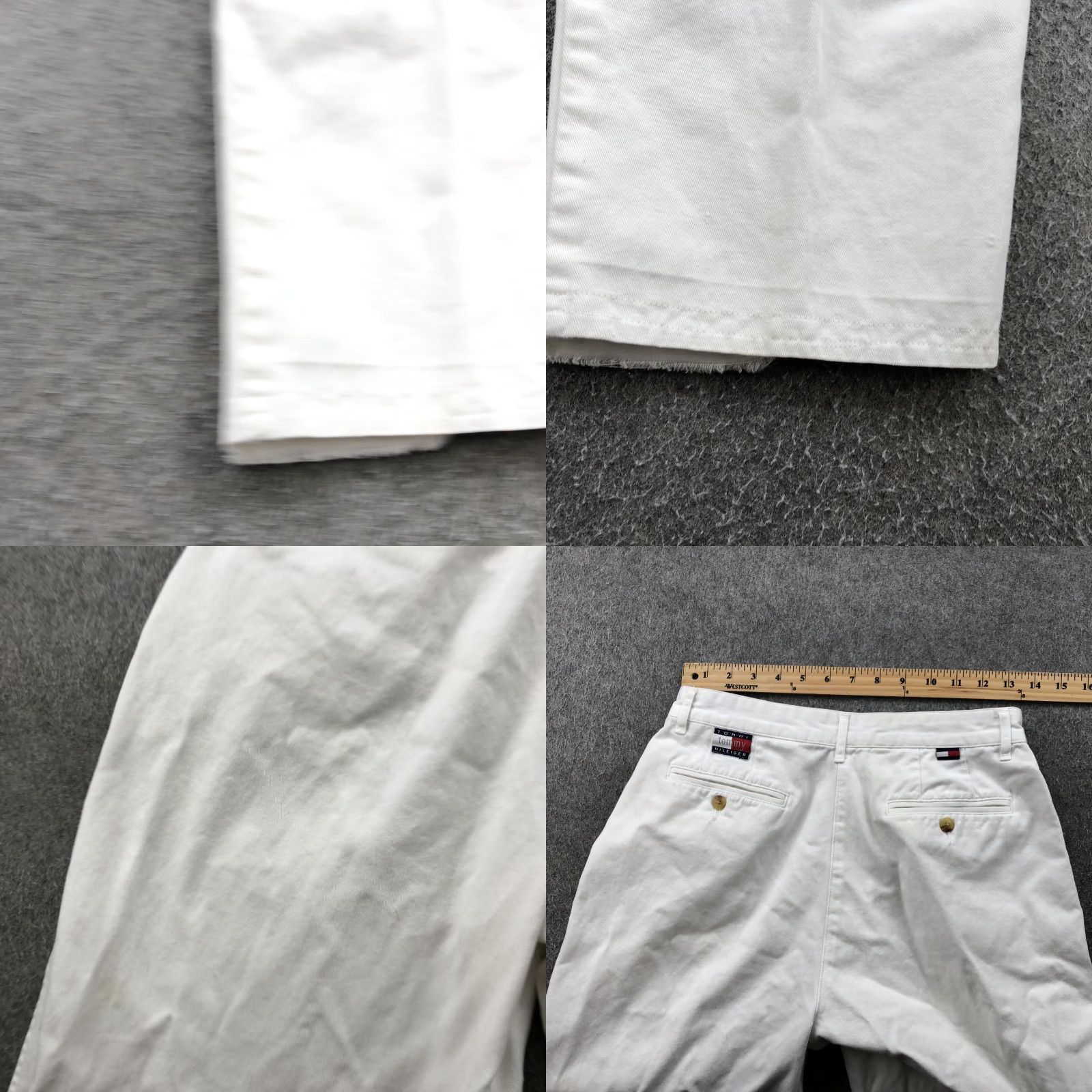 Tommy Hilfiger VINTAGE Tommy Hilfiger Pants Womens 10 White Straight Leg Casual Preppy Logo 90s Womens Size 32" / US 10 / IT 46 - 9 Thumbnail