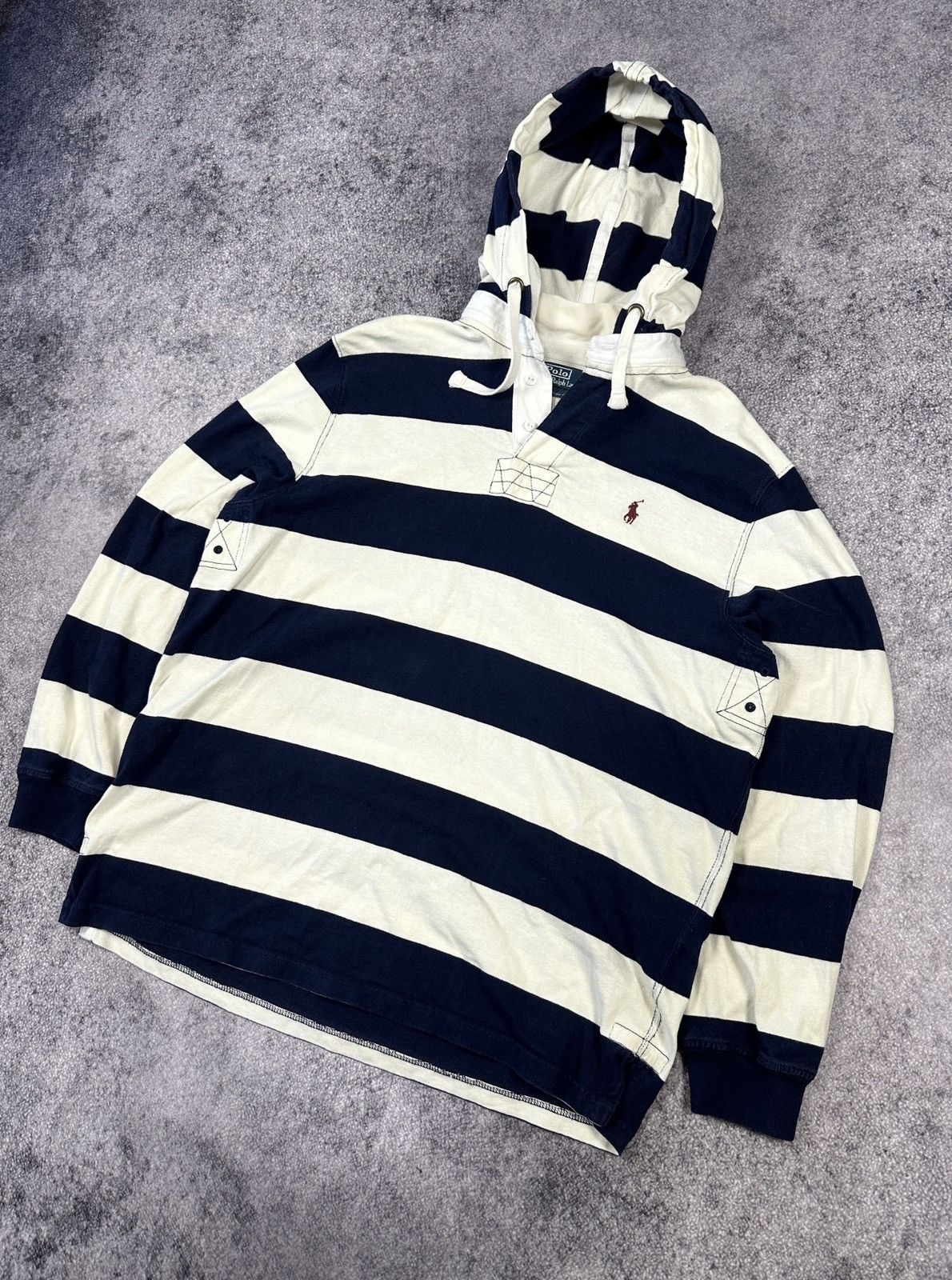 Polo Ralph Lauren × Vintage Vintage Polo Ralph Lauren Rugbys Long Polos Streetwear Rare Size US XL / EU 56 / 4 - 1 Thumbnail