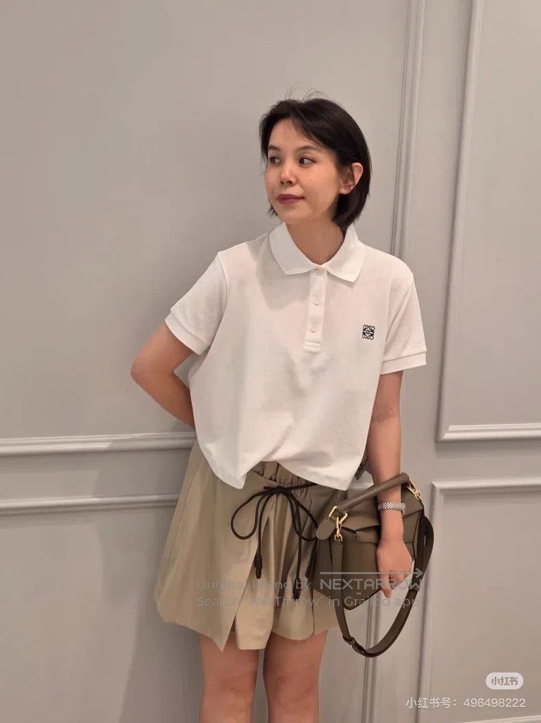 Loewe Loewe White Collar Embroidered Logo Loose Short Sleeve T-S Size M / US 6-8 / IT 42-44 - 9 Thumbnail