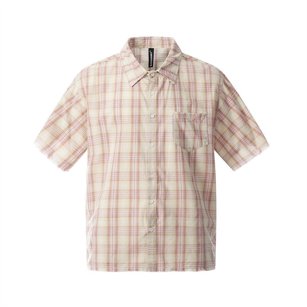 Japanese Brand Japanese retro men's loose trend casual lapel plaid shirt Size US L / EU 52-54 / 3 - 1 Thumbnail