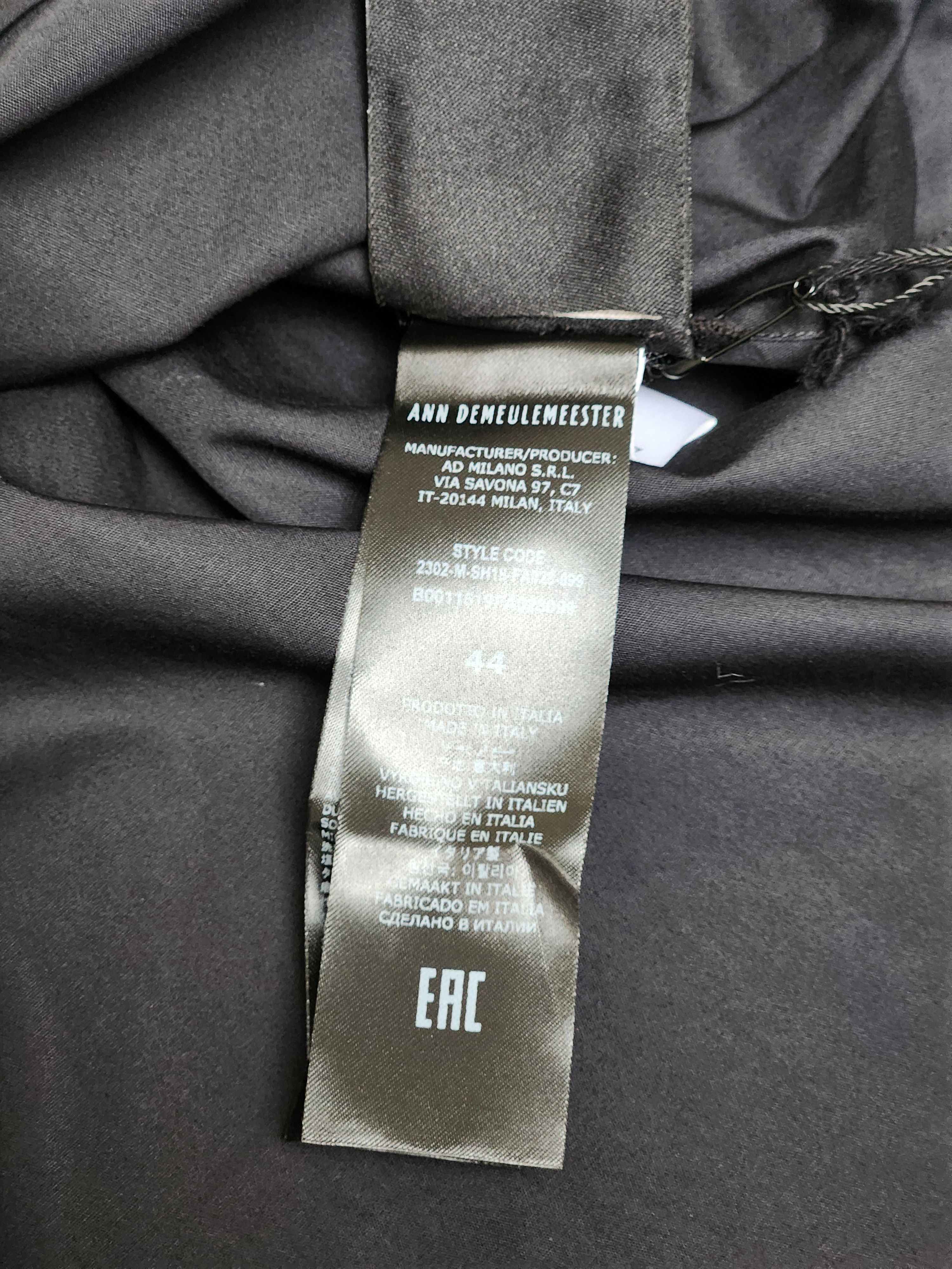 Ann Demeulemeester Ann Demeulemeester Black "Reynard" Reverse Collar Shirt Size US S / EU 44-46 / 1 - 5 Thumbnail