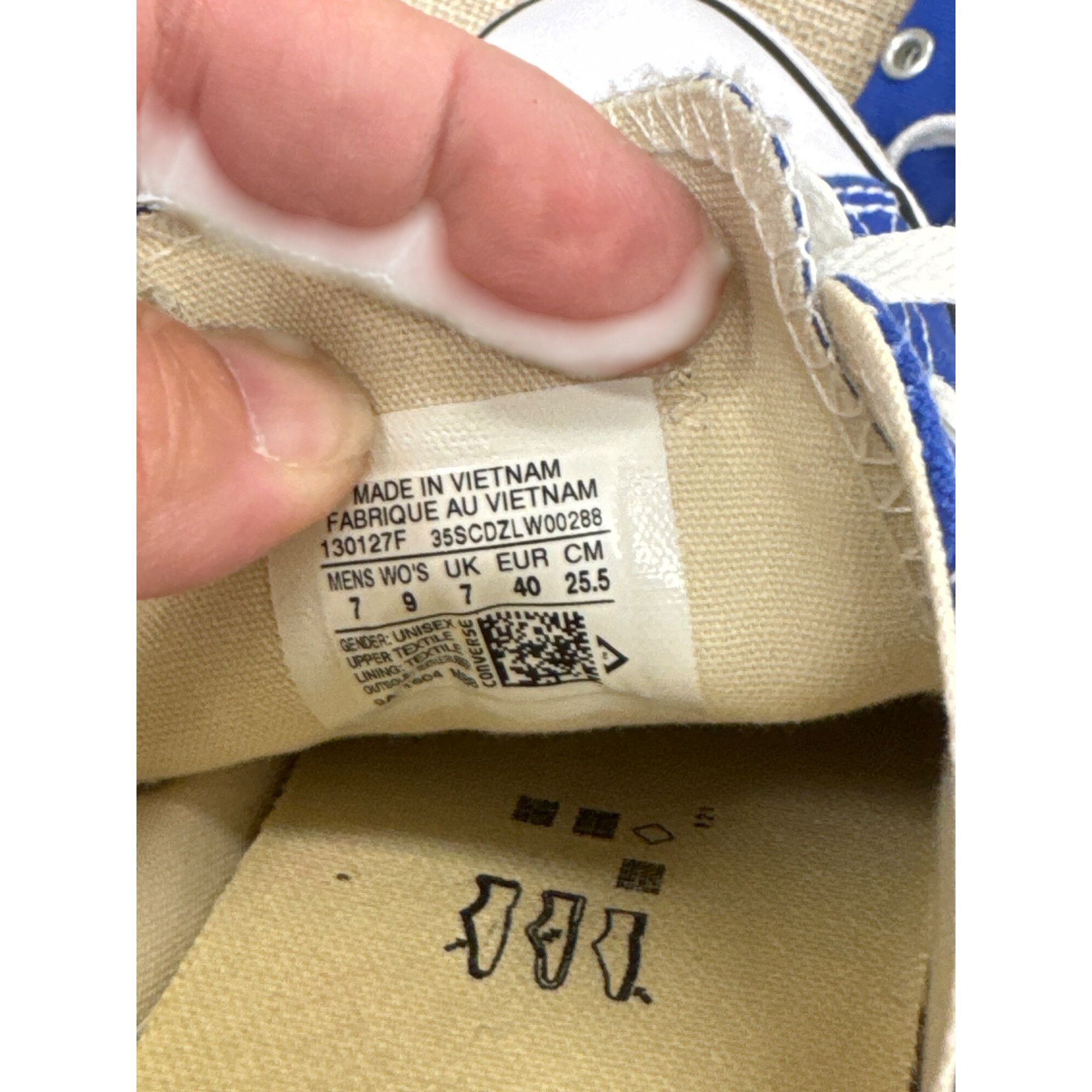 Converse Converse All Star Unisex Blue Canvas Sneakers size M7W9 SKU Size US 9 / EU 42 - 9 Thumbnail