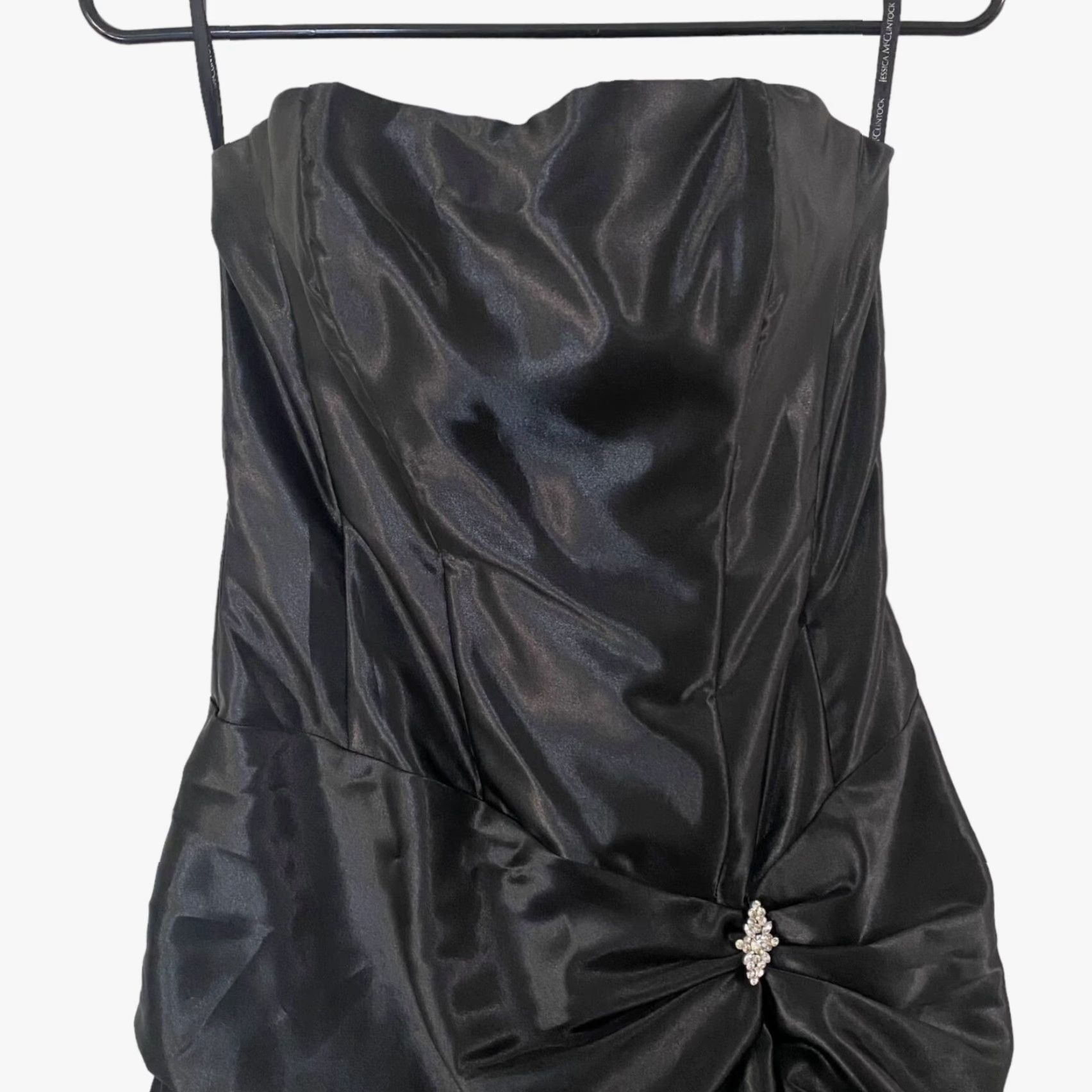 Jessica McClintock VINTAGE Jessica McClintock Gunne Sax Satin Formal Strapless Dress Black Size 5 Size S / US 4 / IT 40 - 5 Thumbnail