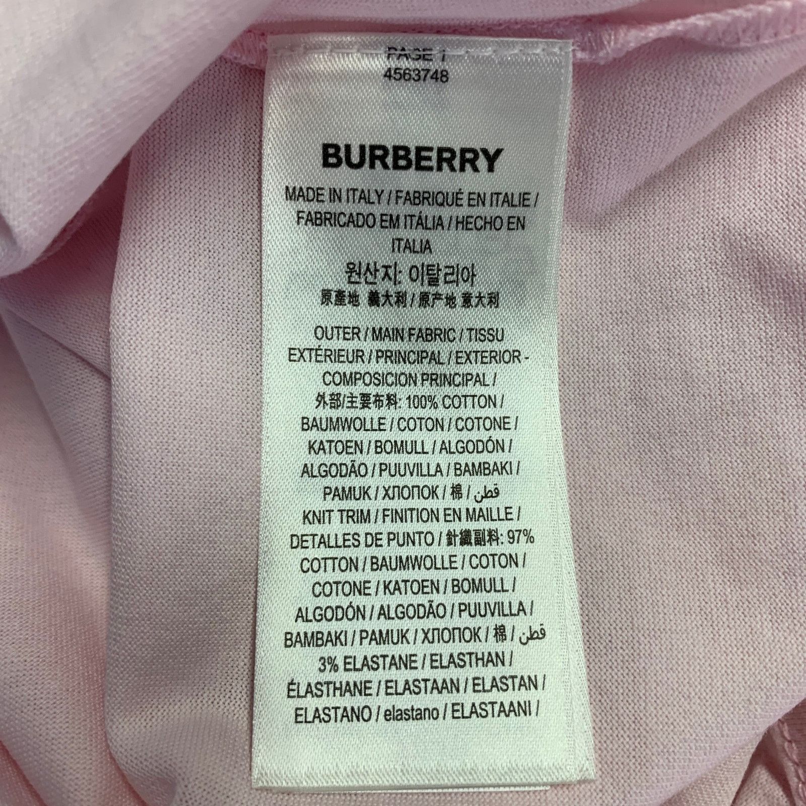 Burberry Size M Pink Red Cotton Layered Oversized Crew Neck Pullover Size US M / EU 48-50 / 2 - 6 Thumbnail
