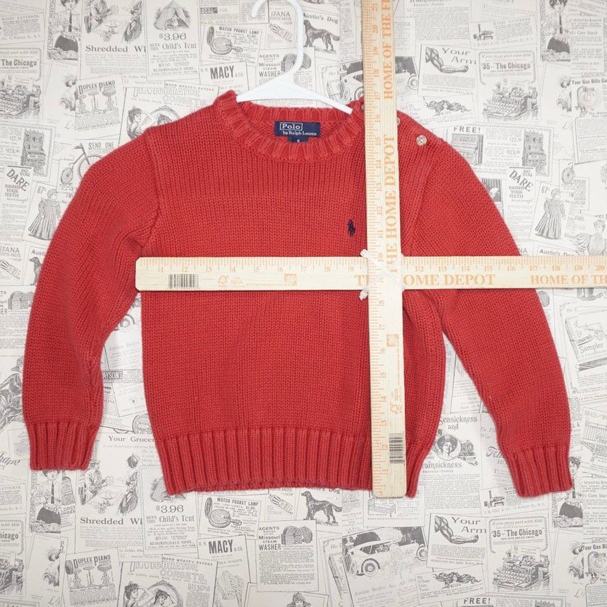 Polo Ralph Lauren 6 - Vintage Y2K Polo ralph lauren red knit 2000s sweater Size US S / EU 44-46 / 1 - 4 Thumbnail
