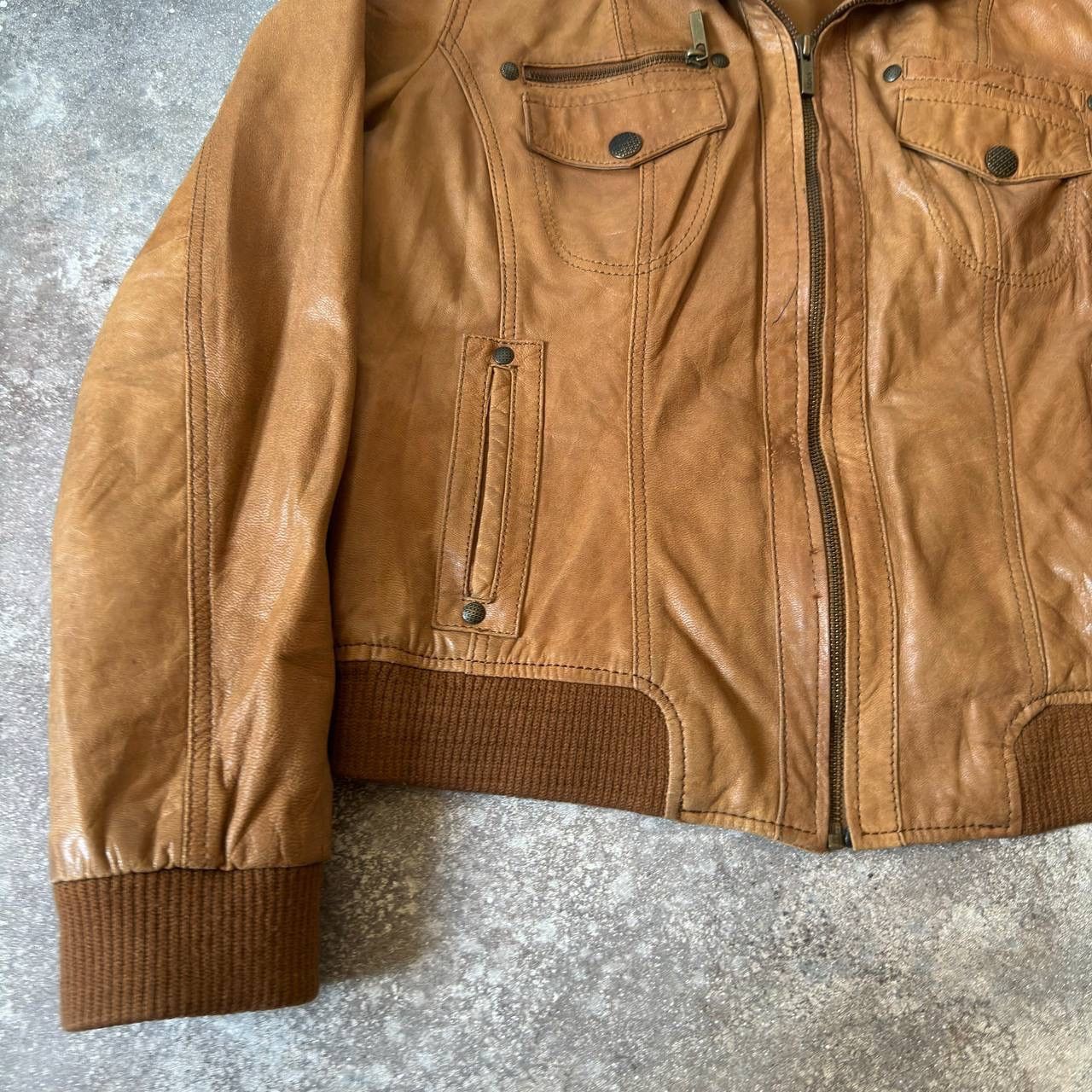 Hysteric Glamour × Japanese Brand × Vintage Japan Retro Style Vintage Leather Jacket Size XL / US 12-14 / IT 48-50 - 4 Thumbnail