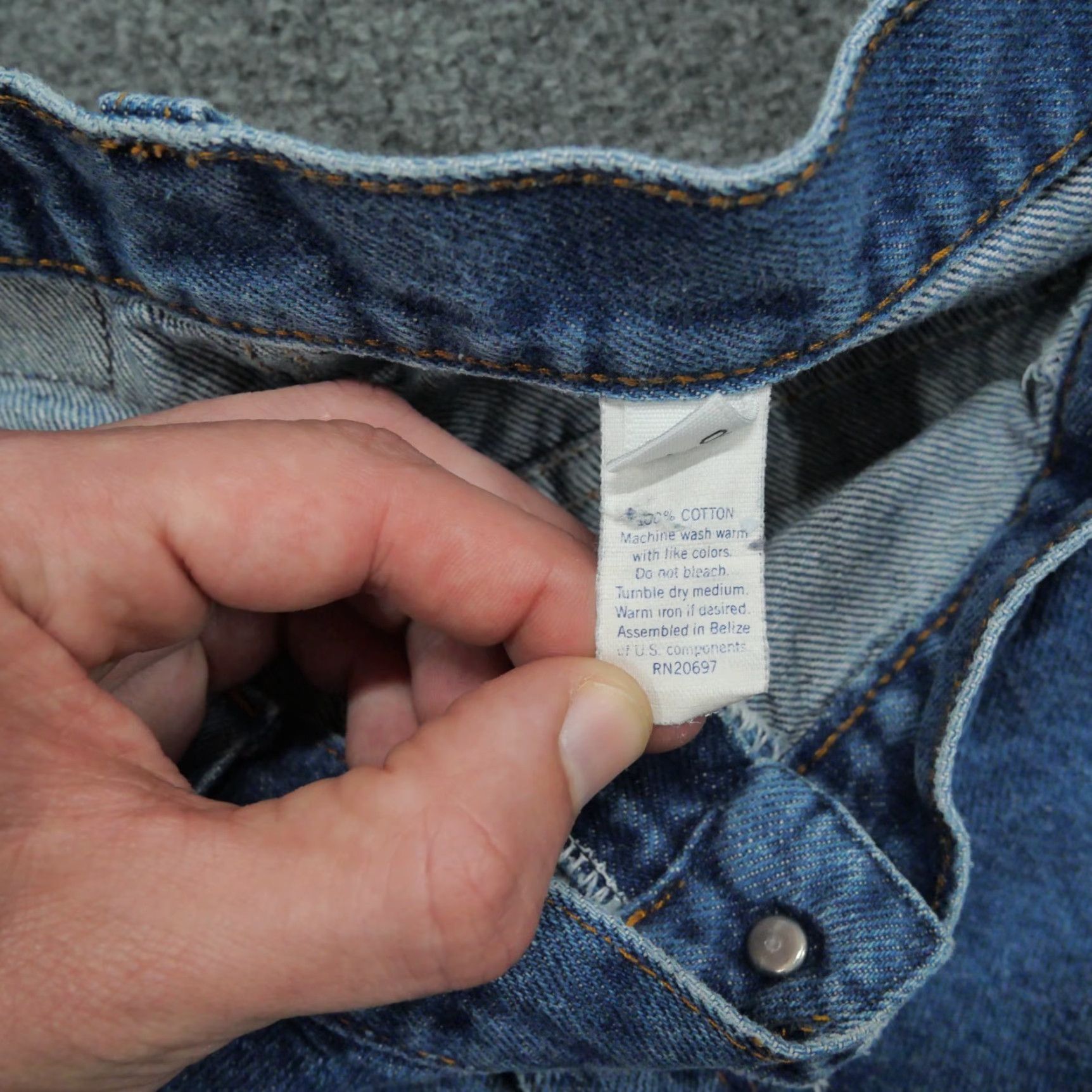 Dickies VINTAGE Dickies Jeans Mens 38x29 Blue Denim Pants 80s Jeans Mens 38 29 Blue Denim 80s Relaxed Straight Vintage Mens Blue Jeans - Branders 80s Size US 38 / EU 54 - 7 Thumbnail