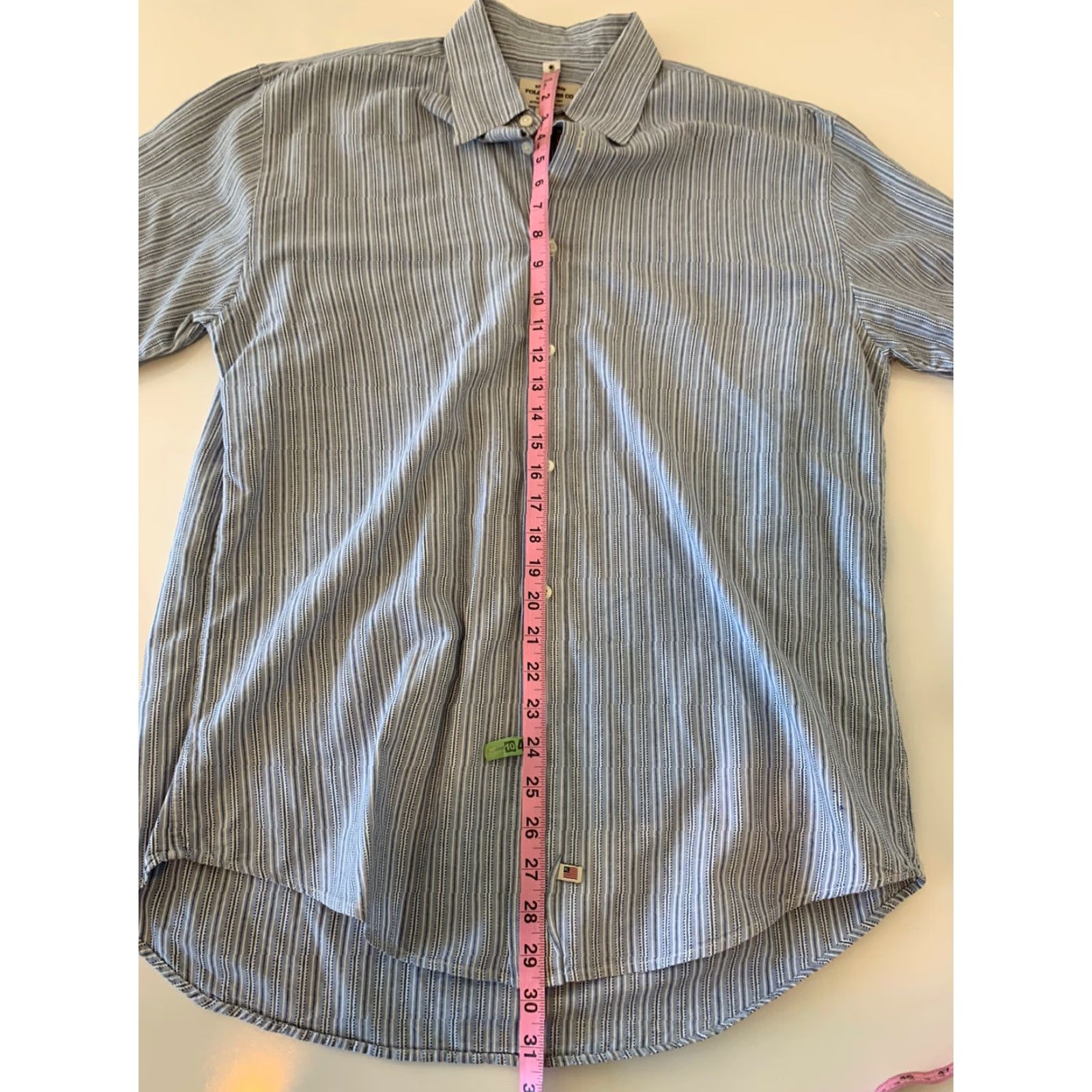 Ralph Lauren VINTAGE Ralph Lauren Polo Jeans Striped Button-Up Shirt Men L Blue 90s Mens Size US L / EU 52-54 / 3 - 4 Thumbnail