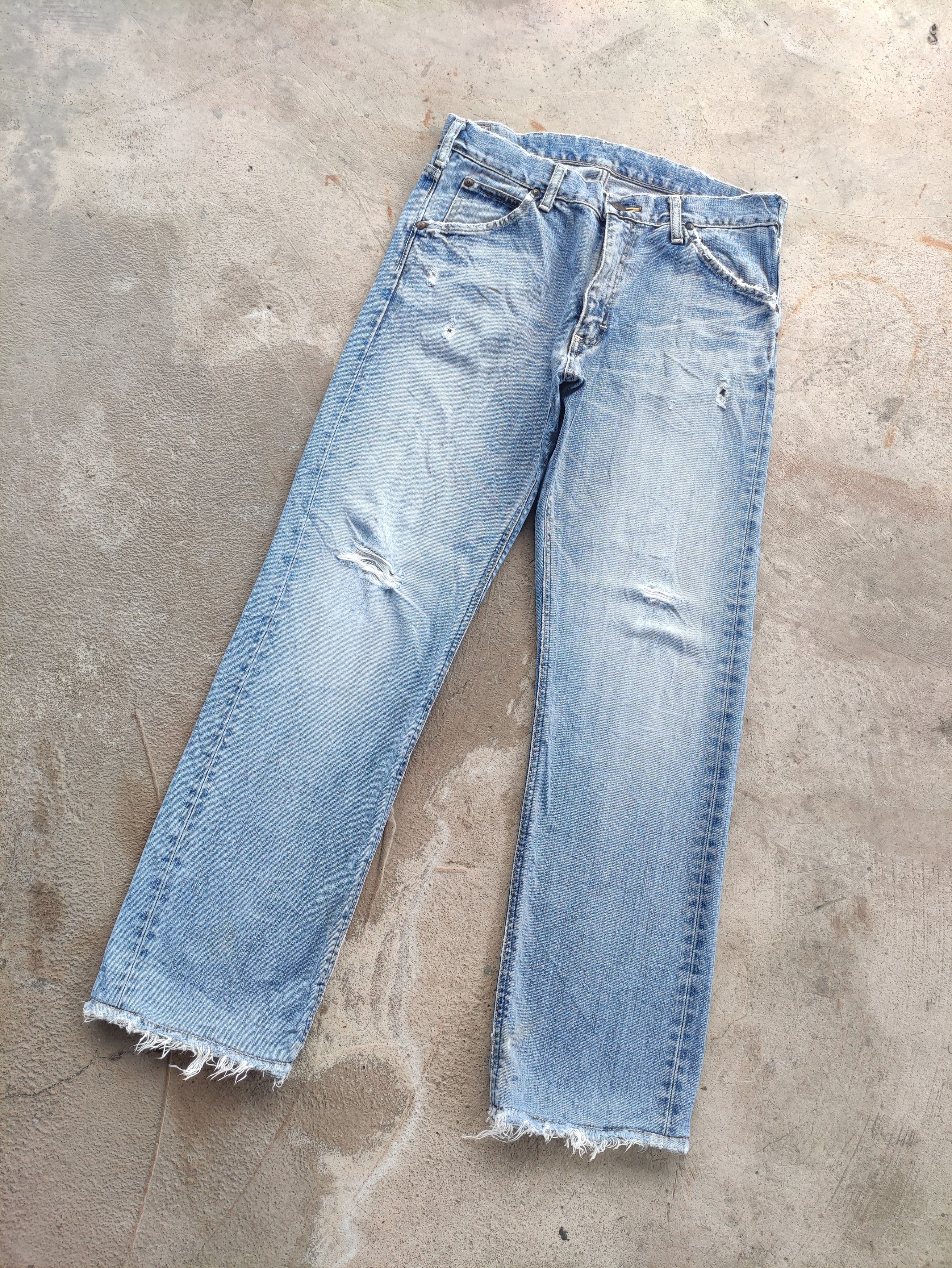 Vintage Lee Japan Distressed Faded Denim Jean