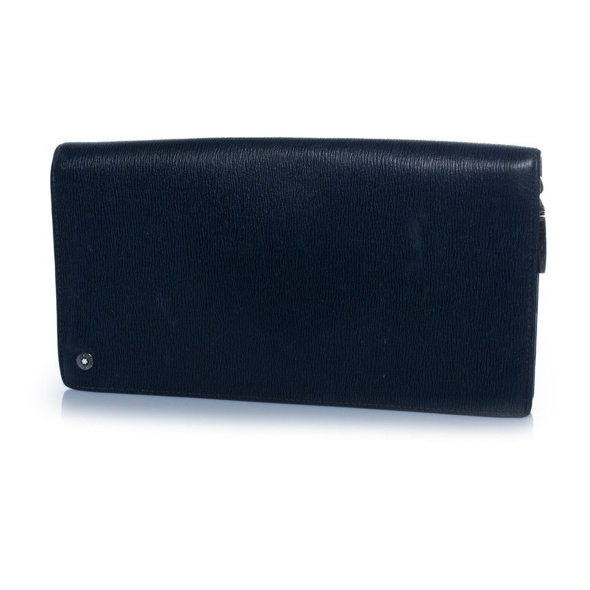 Montblanc Montblanc, blue leather zip around wallet Size ONE SIZE - 1 Thumbnail