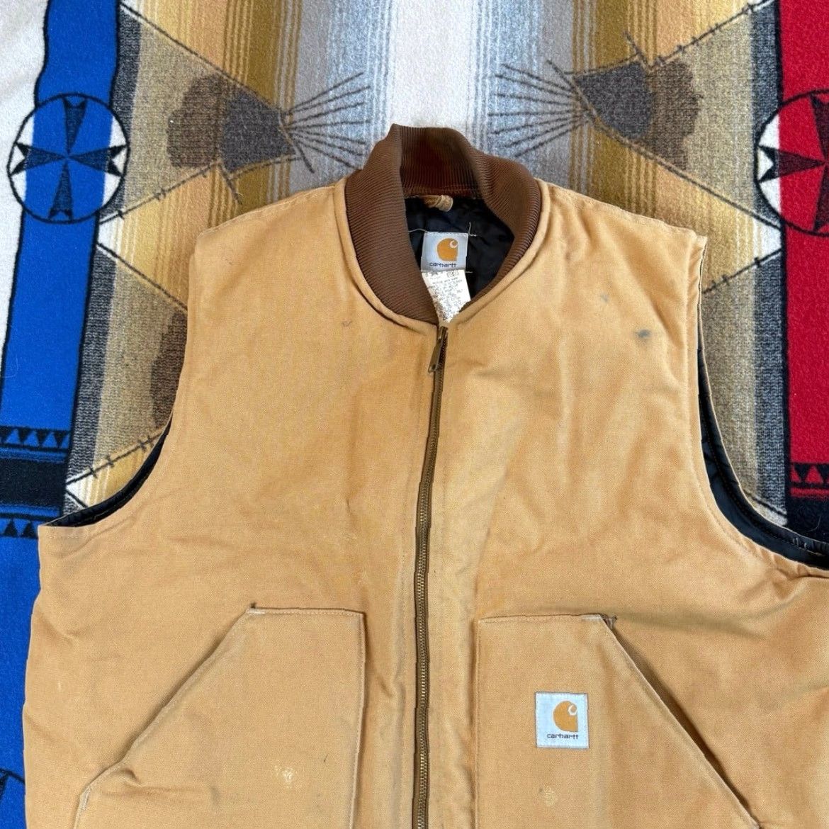Carhartt VINTAGE Carhartt Vest Chore Lined Quilt 2XL USA Brown Men's Size 2XL 90s Workwear Size US XXL / EU 58 / 5 - 4 Thumbnail