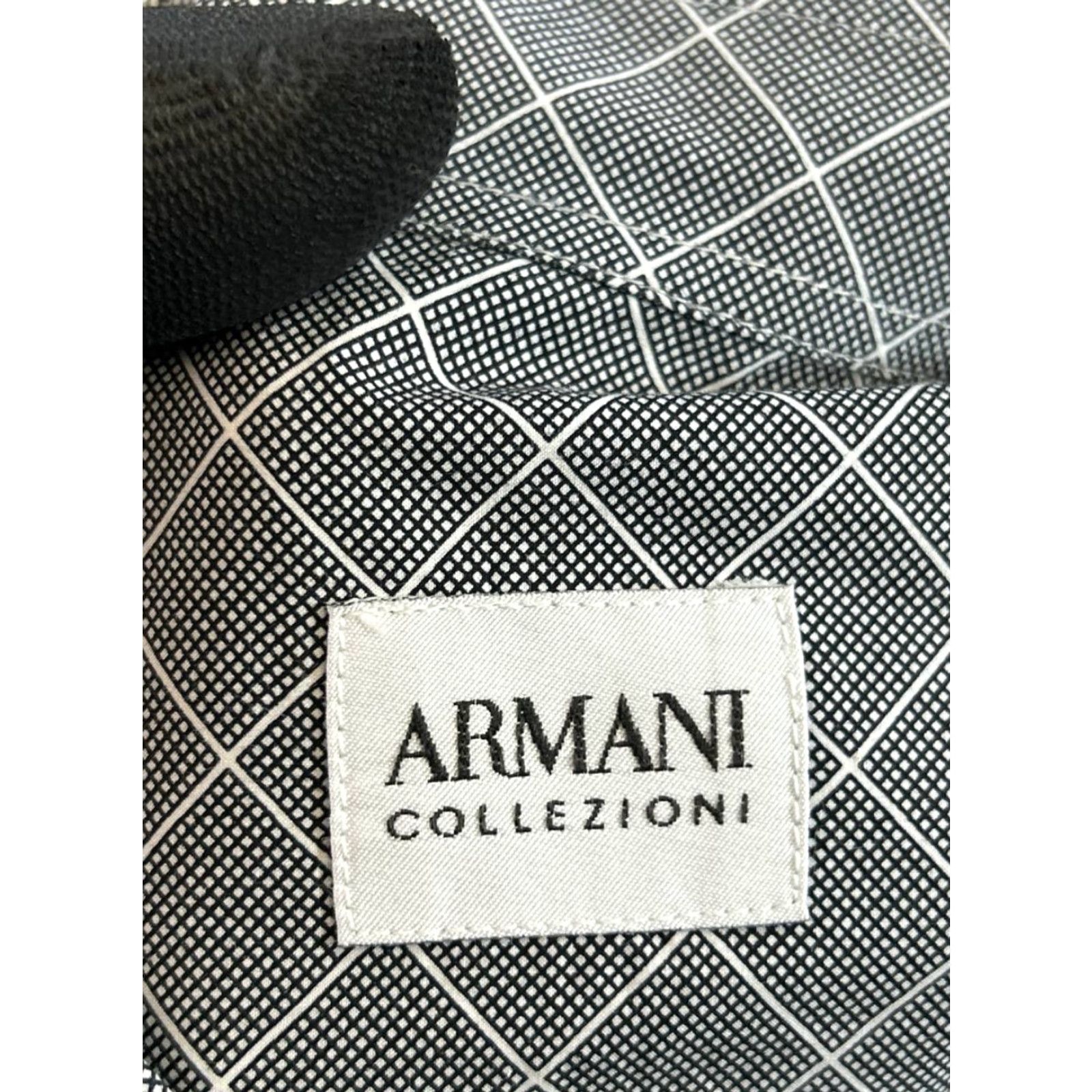Armani Armani Collezioni Shirt Mens Large Gray Cotton Button Up Size US L / EU 52-54 / 3 - 3 Thumbnail