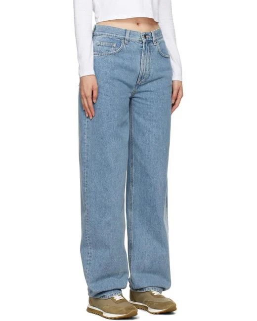 Loulou de Saison o1s22i1n1024 Organic Cotton Samur Jeans in Blue Size 27" / US 4 / IT 40 - 2 Thumbnail