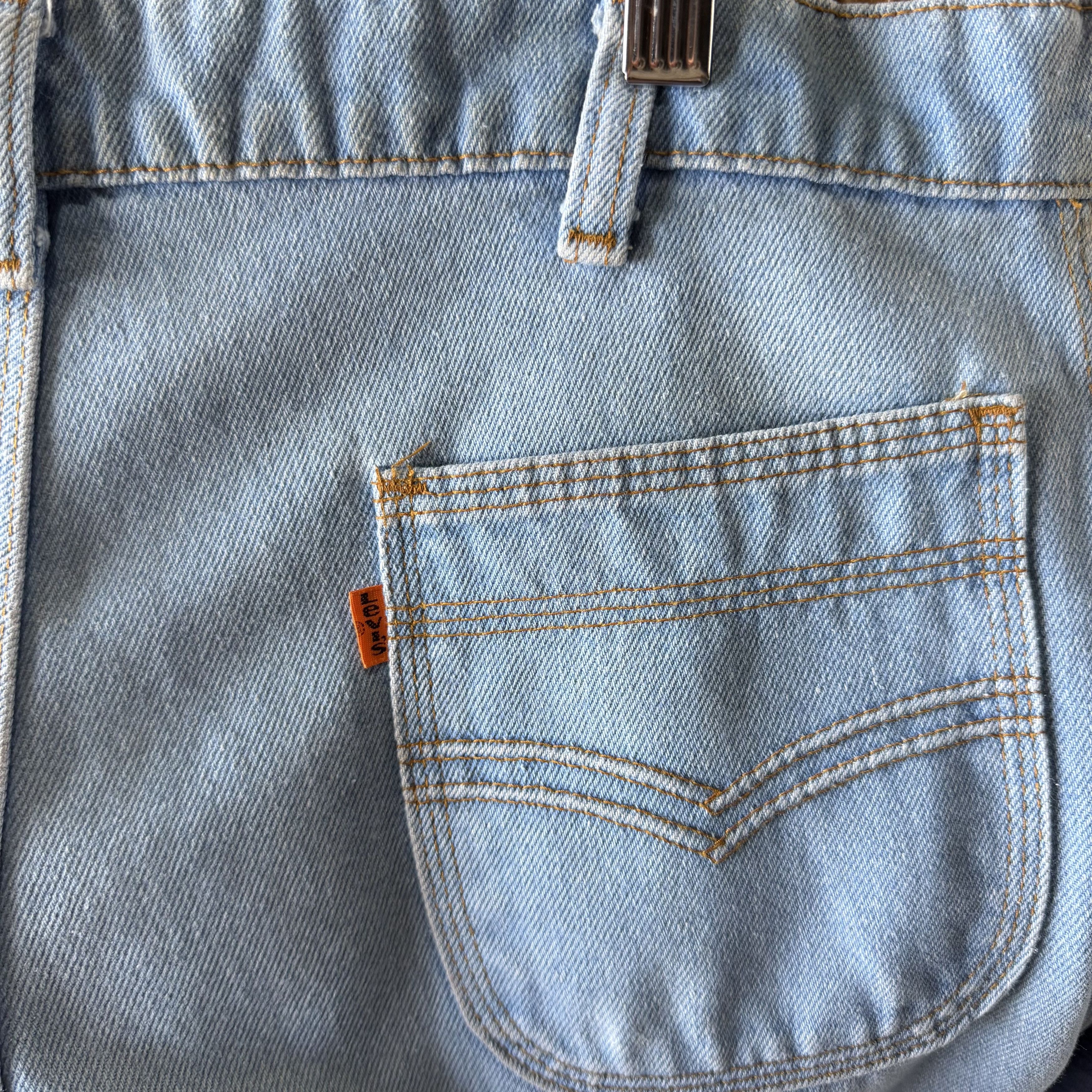 Levi's Vtg Levi’s Jeans Light Wash Orange Tab Flares 70s Bell Size US 34 / EU 50 - 9 Thumbnail