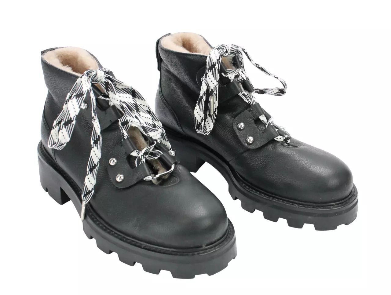 Jimmy Choo JIMMY CHOO Women's EU 37 Shearling Style Ankle Black Boots Size US 7 / IT 37 - 1 Thumbnail