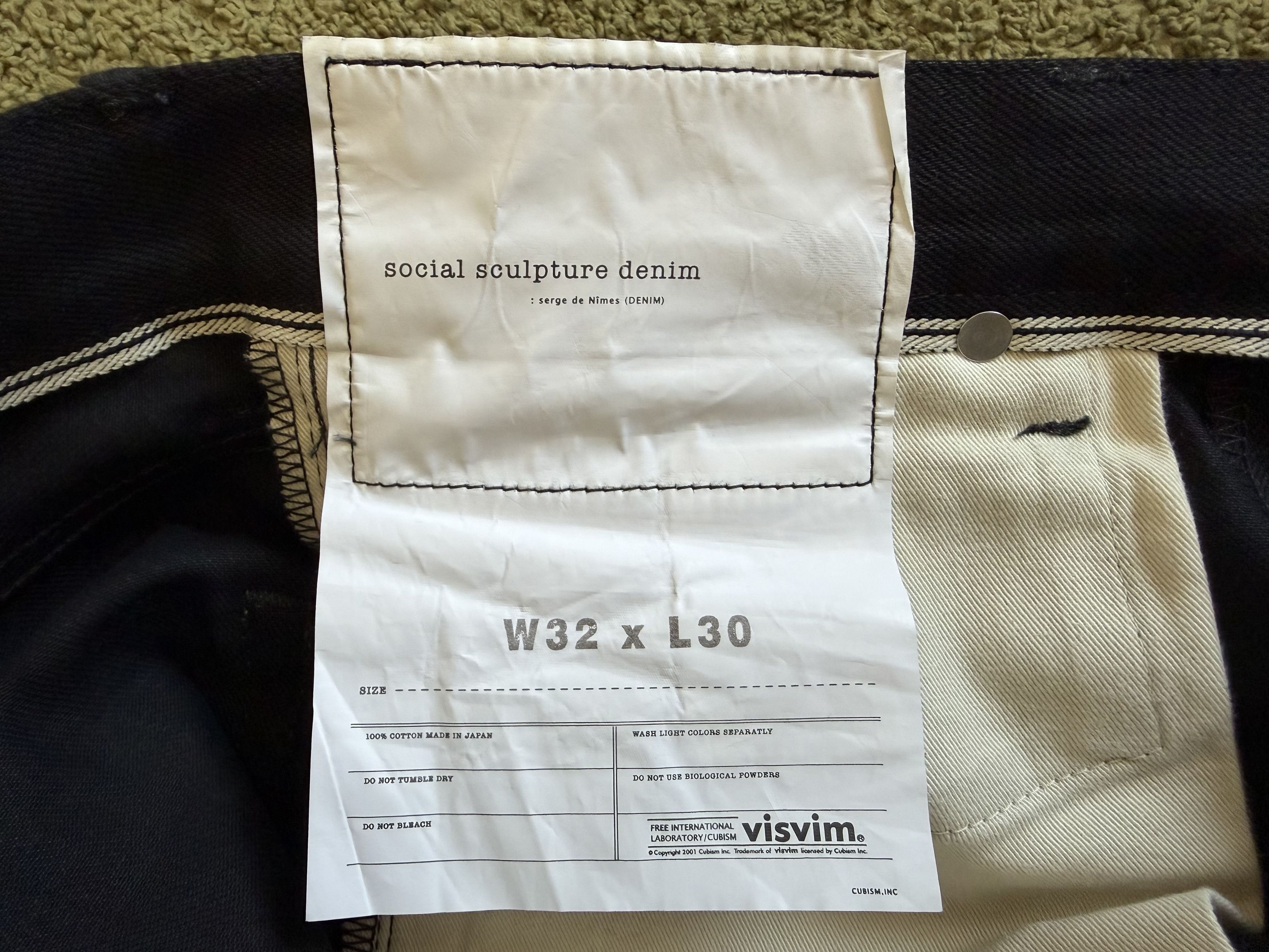 Visvim SOCIAL SCULPTUR E 03 DMGD-10 Black Denim pants Size US 32 / EU 48 - 5 Thumbnail