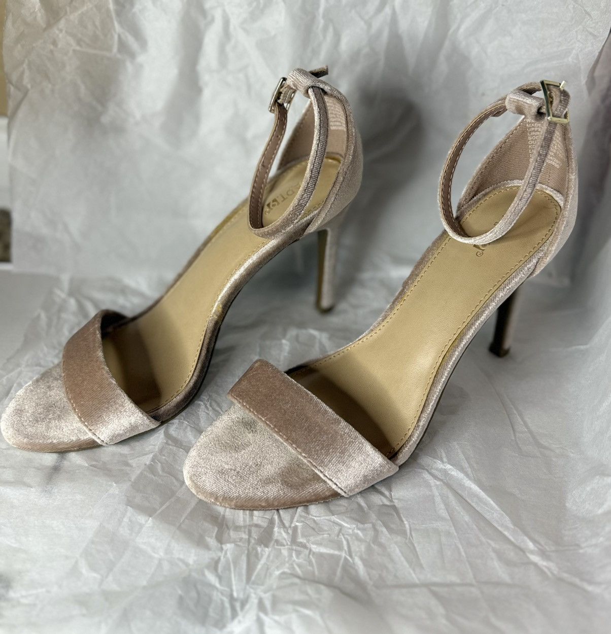Apt. 9 APT. 9 Women’s Blush Pink Velvet Ankle Strap Heels – Size 7 Size US 7 / IT 37 - 3 Thumbnail