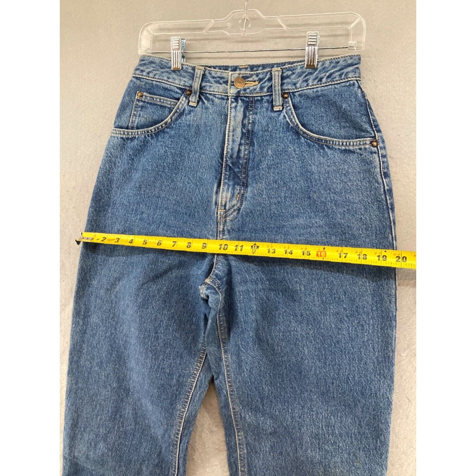 Edwin VINTAGE Edwin Jeans 31x34 Hi Rise Mom Tapered Slim Denim Blue 80s Womens Size 24" / US 00 / IT 34 - 3 Thumbnail