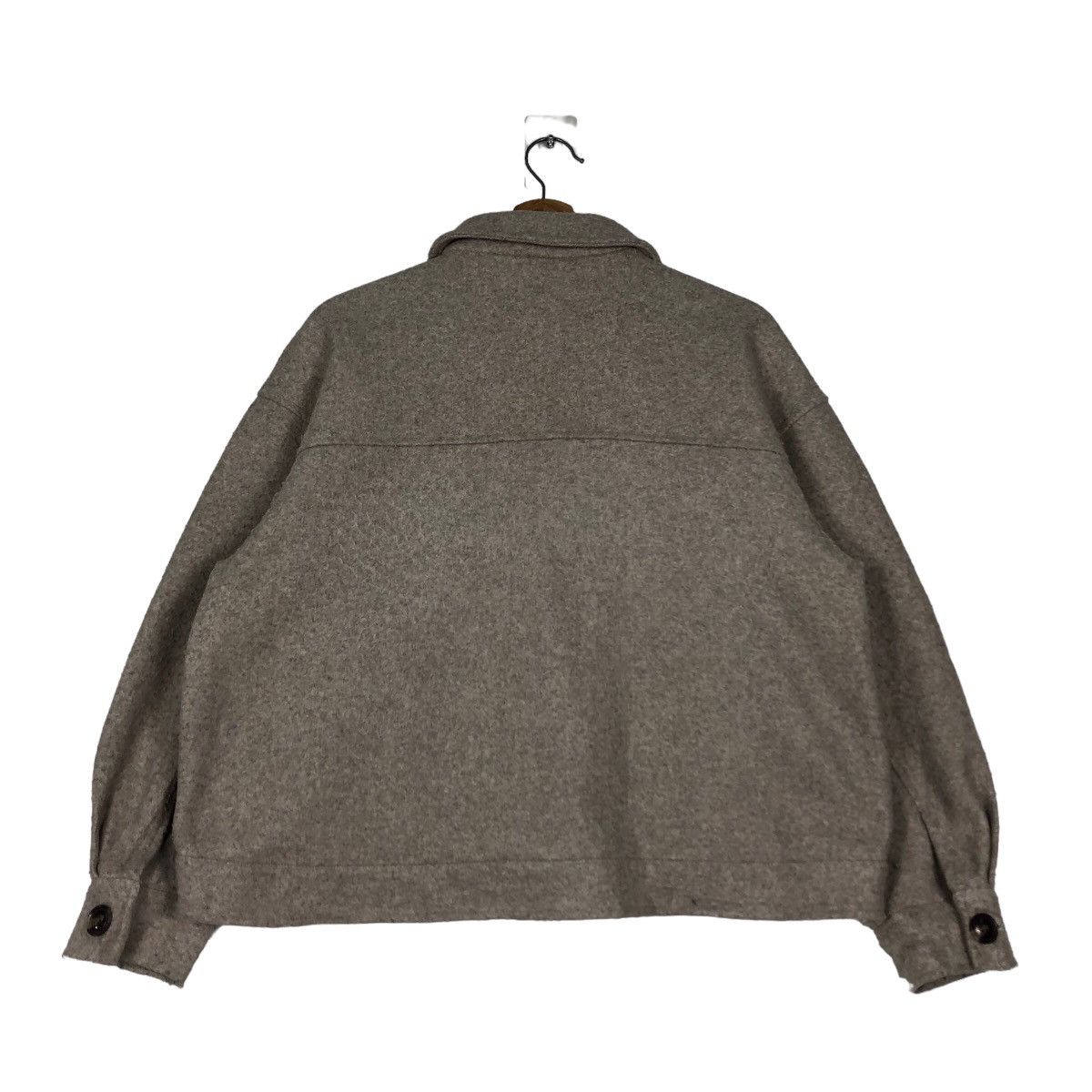 Japanese Brand 🔥Cropped Wool Biker Jacket Big Pocket Issey Miyake Size US M / EU 48-50 / 2 - 8 Thumbnail