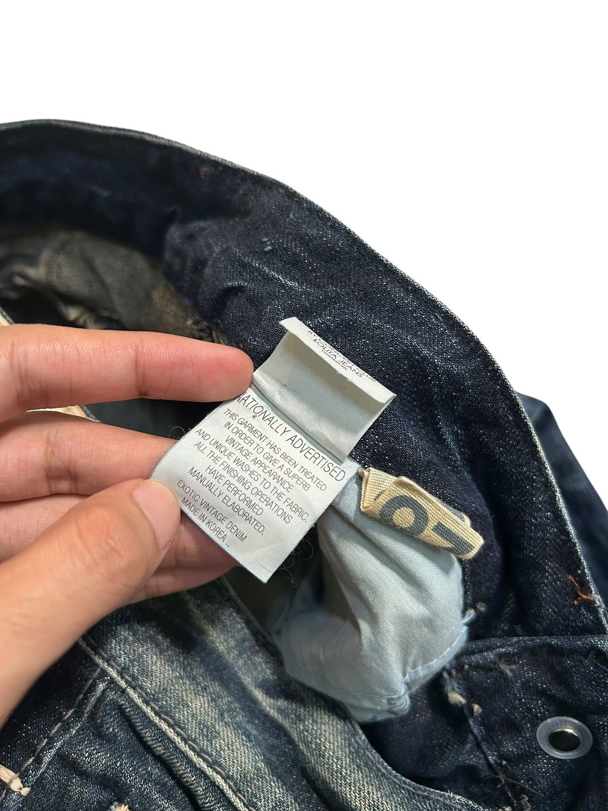 If Six Was Nine Yoshimoto Nara Lolita Japanese Punk Rusty Faded Denim Jeans☠️ Size US 30 / EU 46 - 13 Thumbnail
