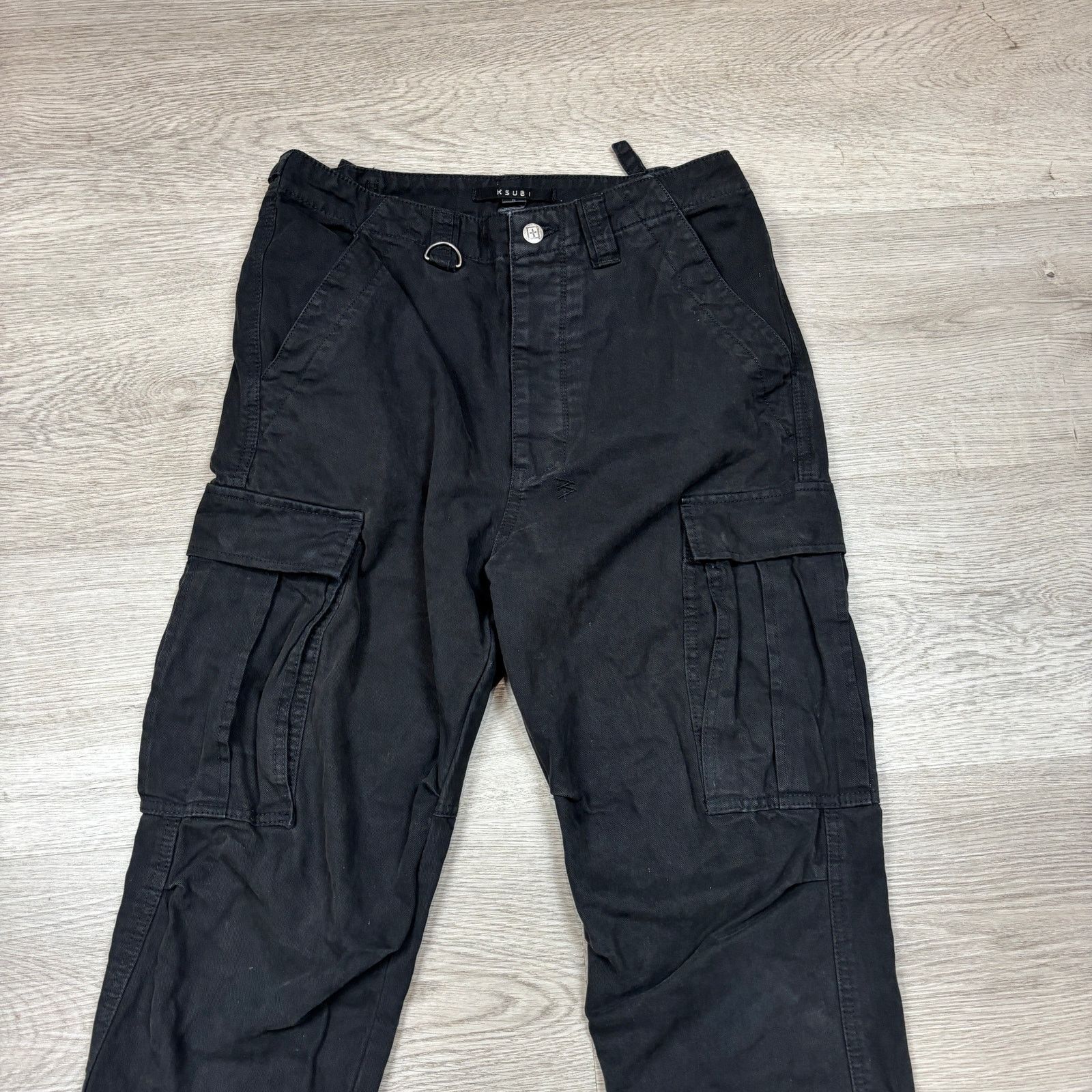 Ksubi Ksubi Kraft Cargo Black Pants Men's 31x26 Streetwear Skater Size US 31 - 2 Thumbnail
