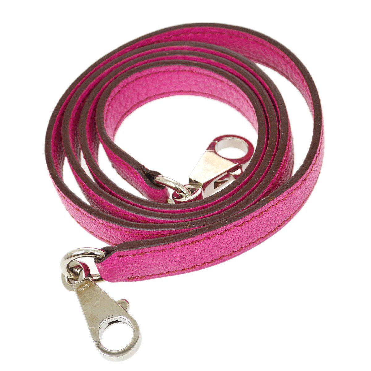 image of Hermes Kelly Bag Strap Pink Chevre S09326E in Black, Women's