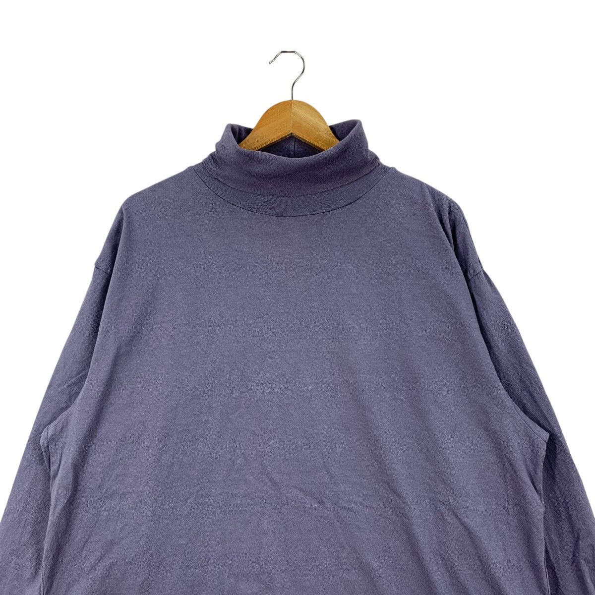 Japanese Brand UPCYCLELINO Japanese Brand Turtle Neck Plain Tshirt Size US XXL / EU 58 / 5 - 2 Thumbnail