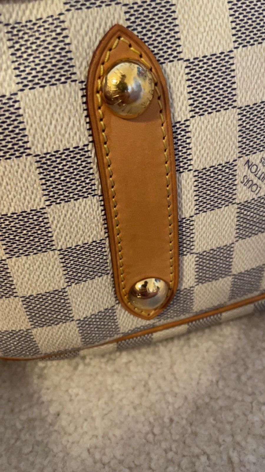 Louis Vuitton Louis Vuitton Damier Azur Siracusa Crossbody Bag Cream Size ONE SIZE - 16 Thumbnail