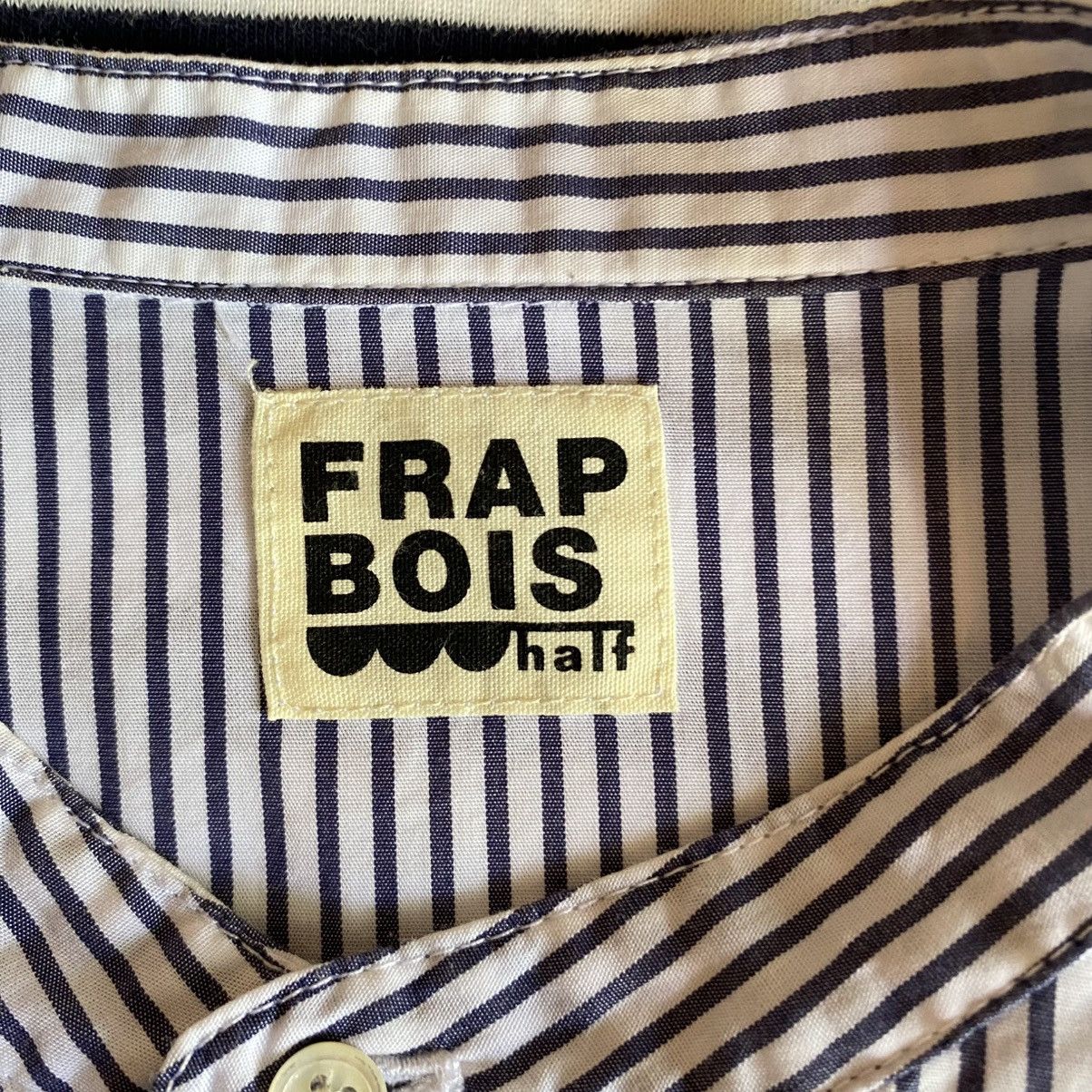 Frapbois FRAPBOIS Striped Mix Band Collar Shirt Size XL / US 12-14 / IT 48-50 - 9 Thumbnail
