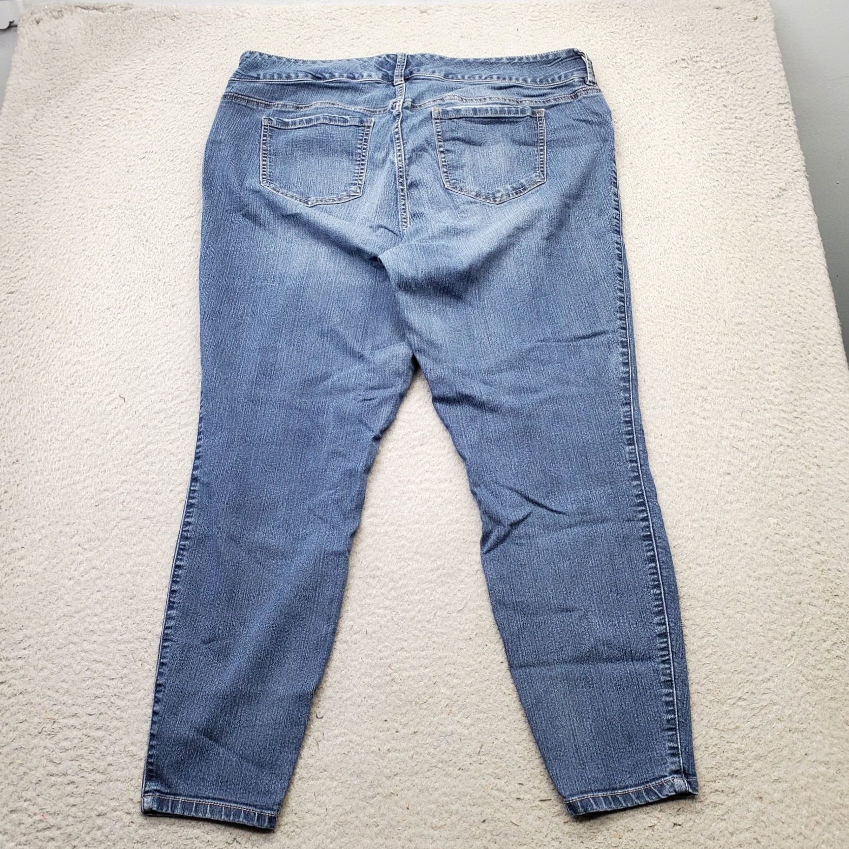 Torrid Torrid Jeans Womens 20R Blue Denim Stretch 5-Pocket Skinny Leg Button Fly Jeans Size 42" / US 20 - 2 Thumbnail