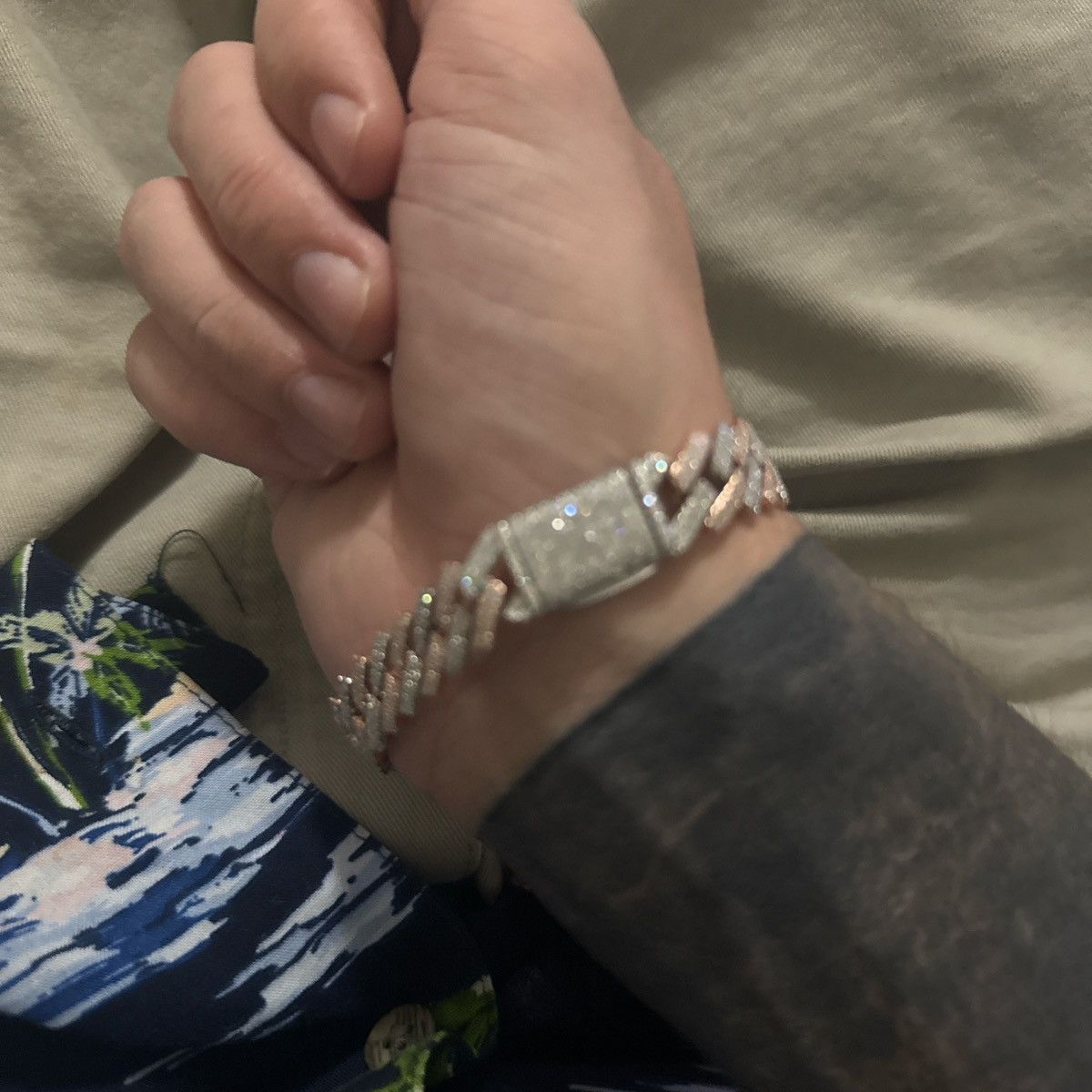 Other 925 silver and rose gold VVS moissanite bracelet Size ONE SIZE - 1 Thumbnail