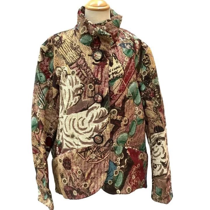 Issey Miyake issey miyake size:2 Graffiti woven coat Size XXS / US 00 / IT 34 - 1 Thumbnail