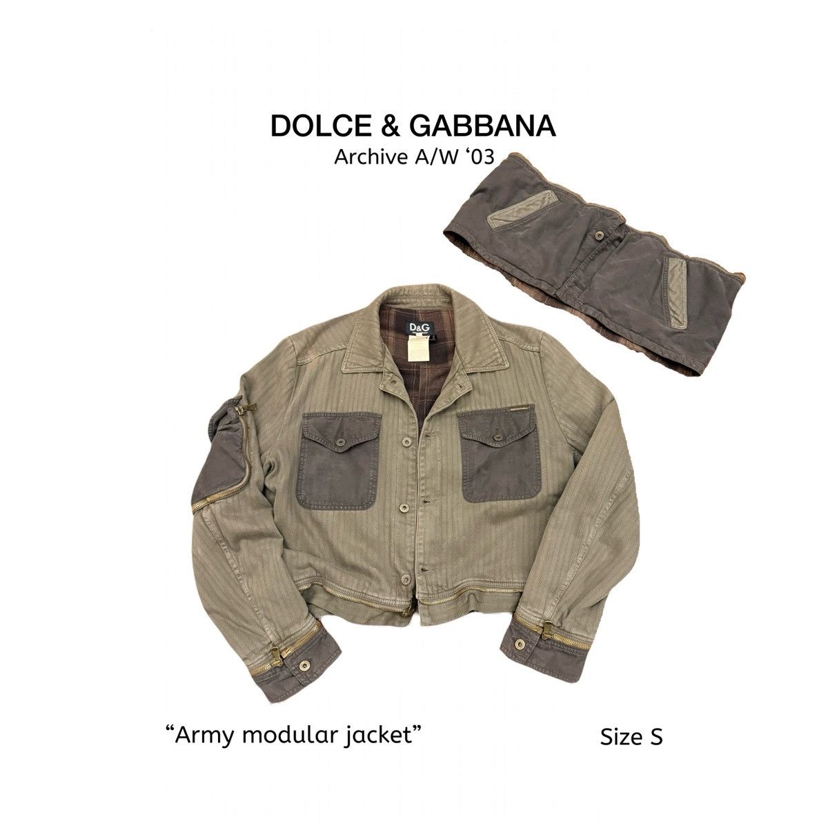 Dolce & Gabbana Archive A/W 2003 Dolce & Gabbana modular jacket Size US S / EU 44-46 / 1 - 1 Thumbnail