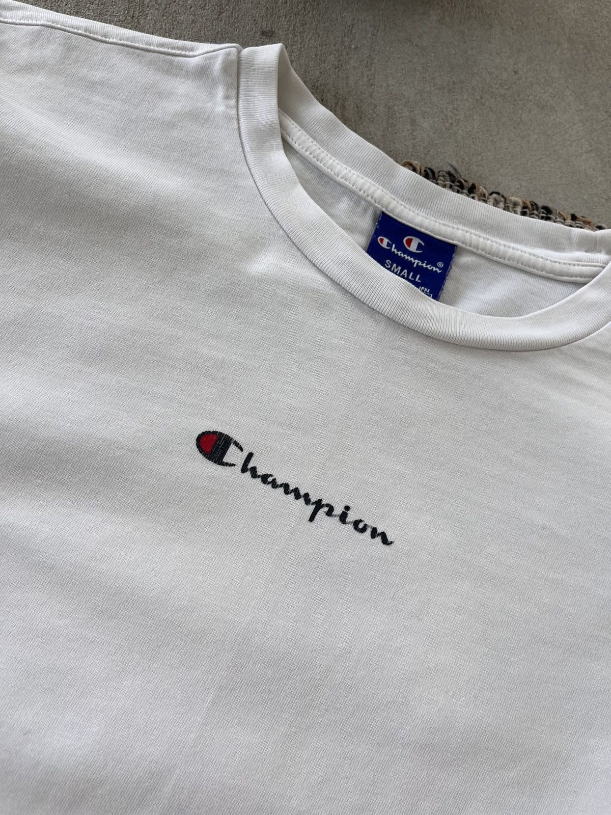 Champion × Vintage Vintage Champion Longsleeve Tshirt White Logo Blank tee Y2K Size US S / EU 44-46 / 1 - 8 Thumbnail