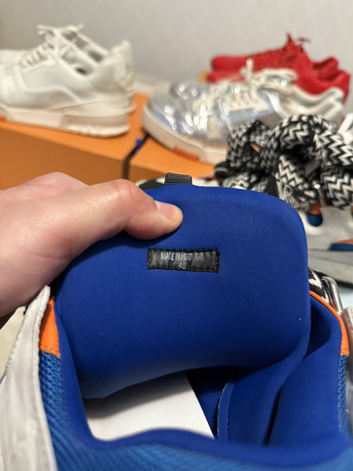 Lanvin Lanvin Curb Sneaker Orange Blue Size US 11 / EU 44 - 9 Thumbnail