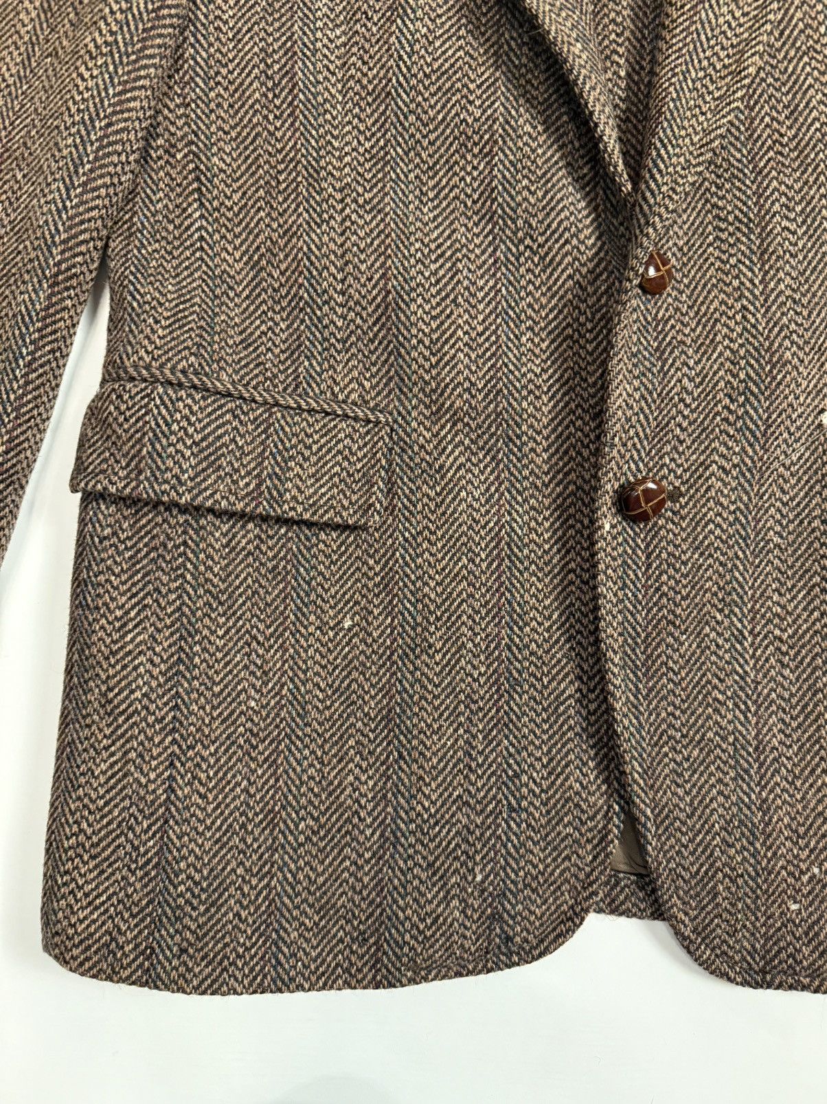Harris Tweed Vintage Harris Tweed Blazer - Handwoven Scottish Wool Size 34R - 8 Thumbnail